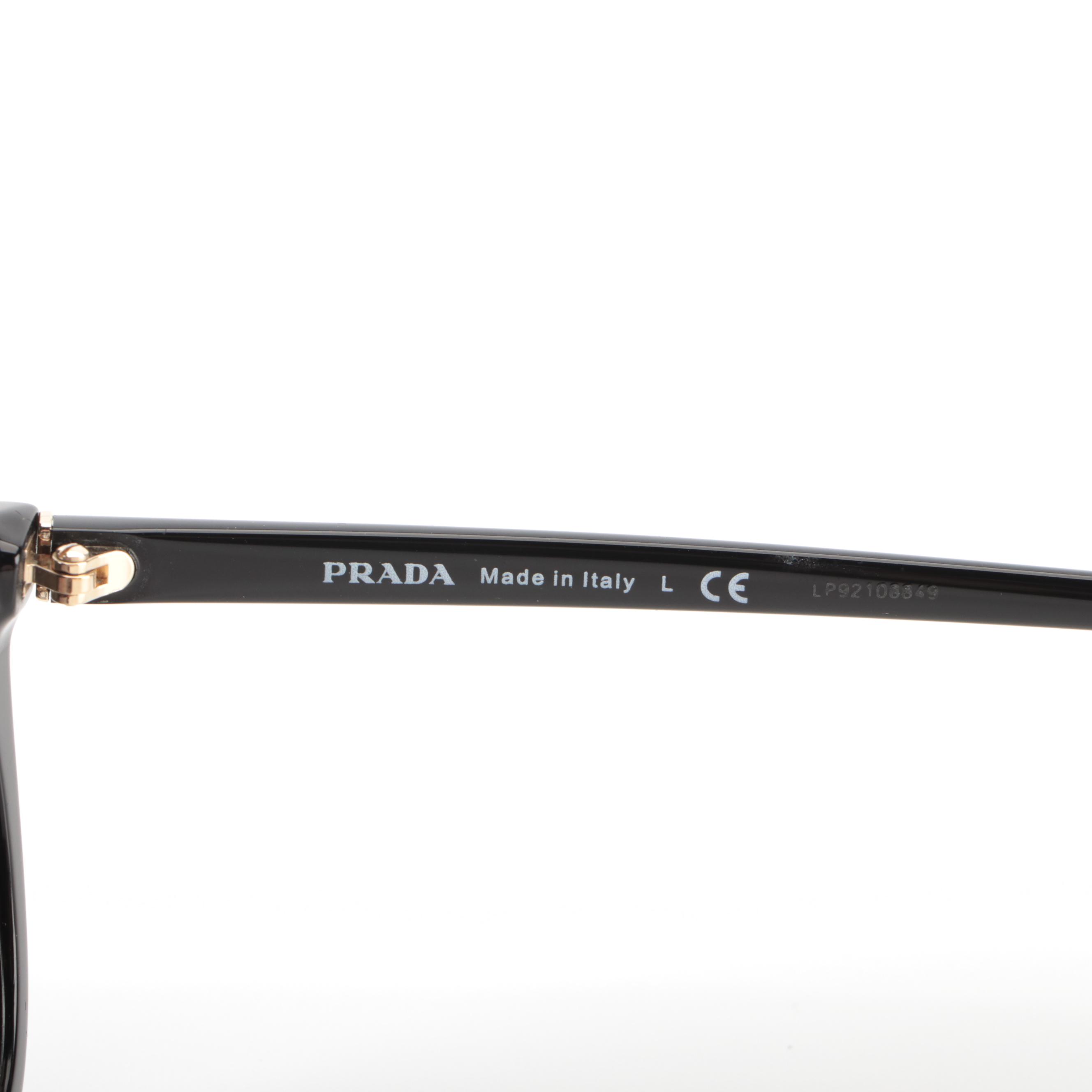 Prada SPR 03X Browline Sunglasses with Case and Box