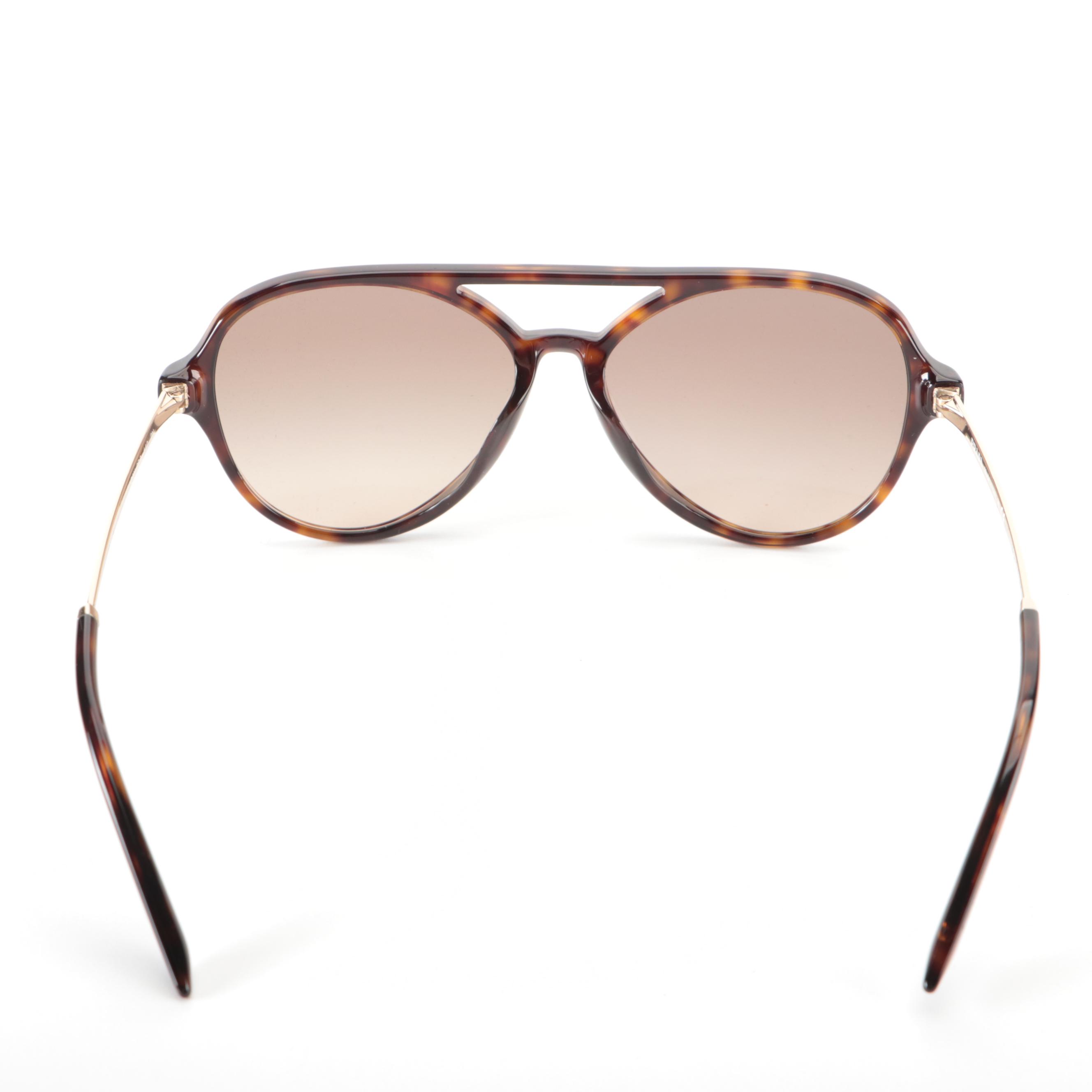 Prada SPR 13W-F Aviator Style Sunglasses with Case and Box