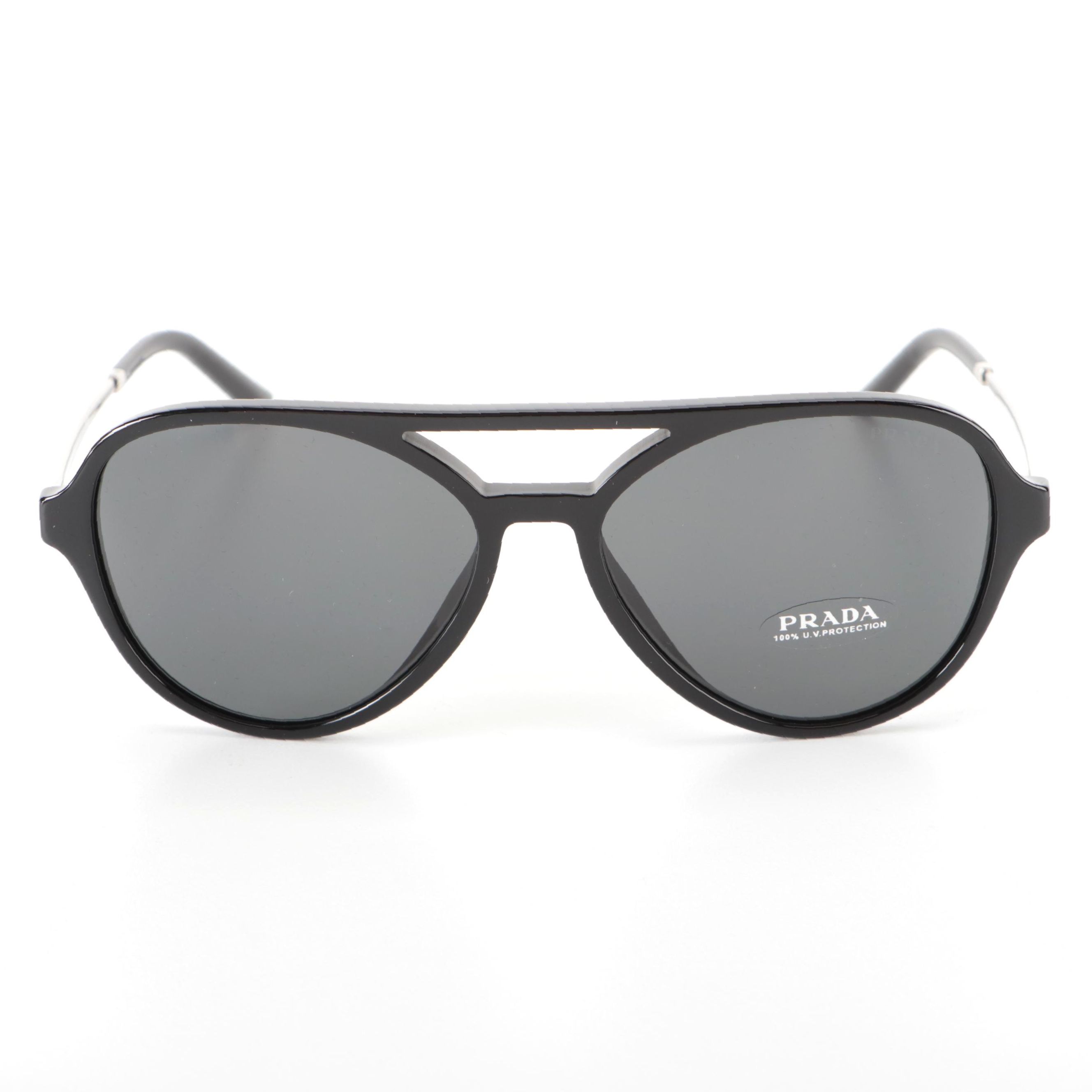 Prada SPR13W Aviator Sunglasses with Case