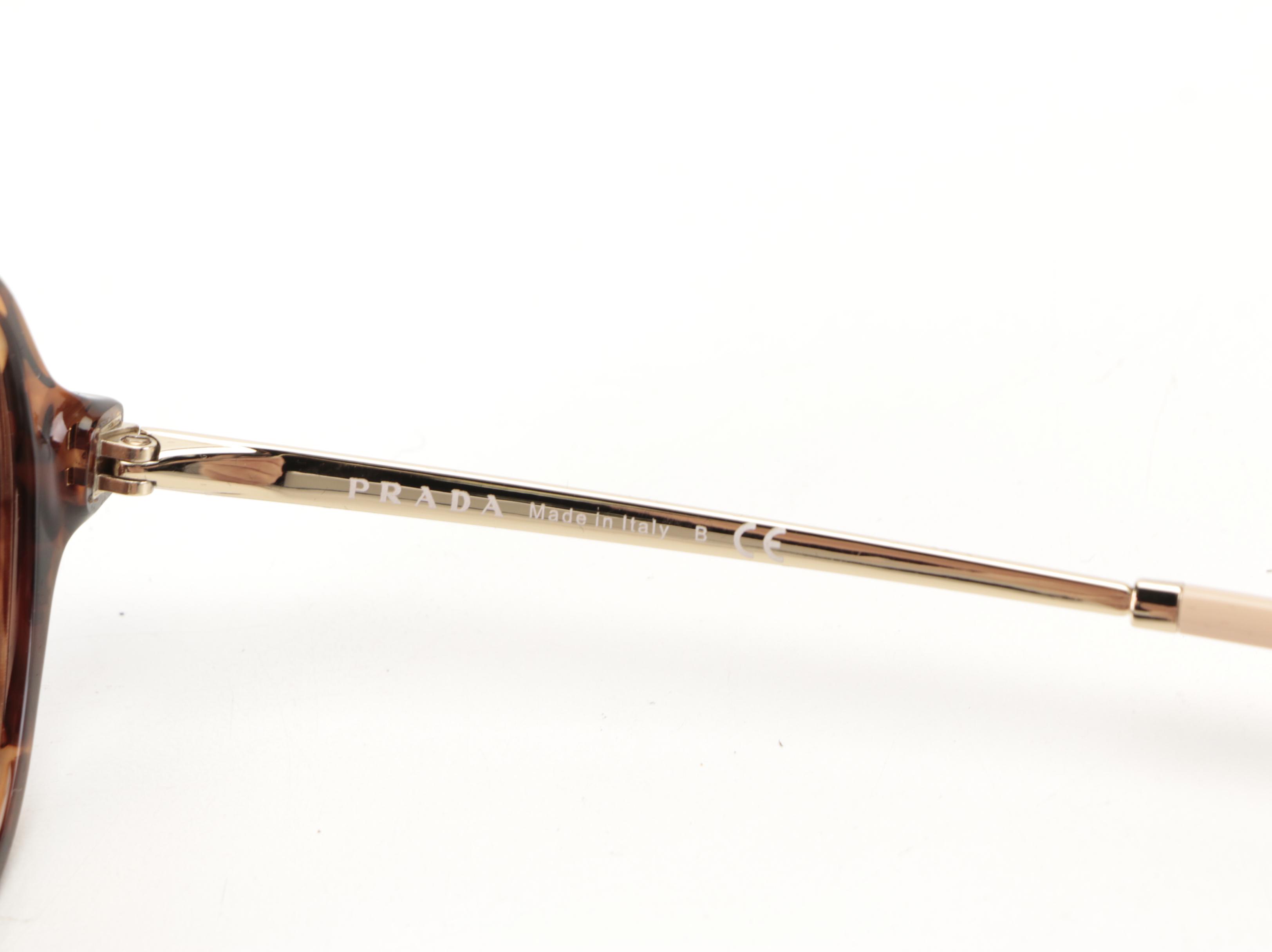 Prada SPR13W Aviator Sunglasses with Case and Box