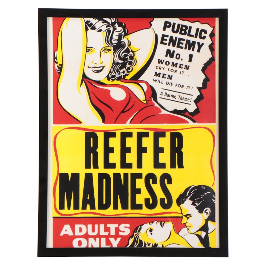 Offset Lithograph After Vintage Marijuana Propaganda Movie Poster