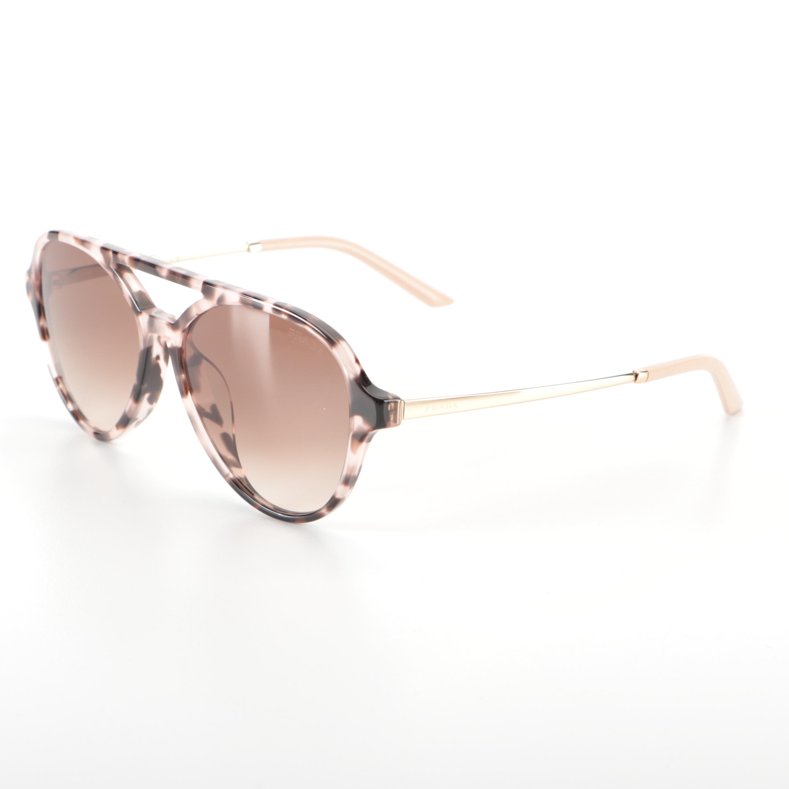 Prada SPR 13W-F Aviator Style Sunglasses with Case