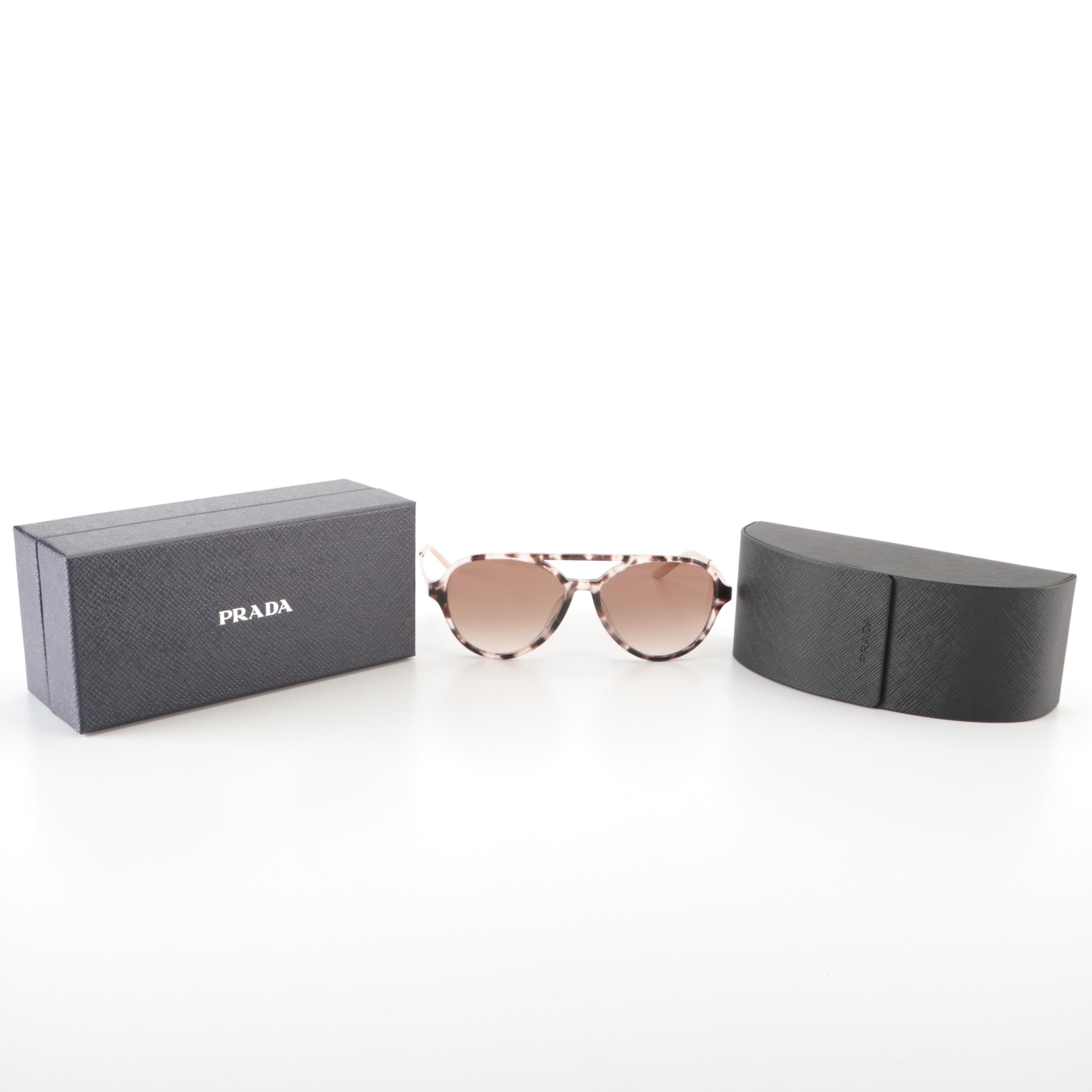 Prada SPR 13W-F Aviator Style Sunglasses with Case