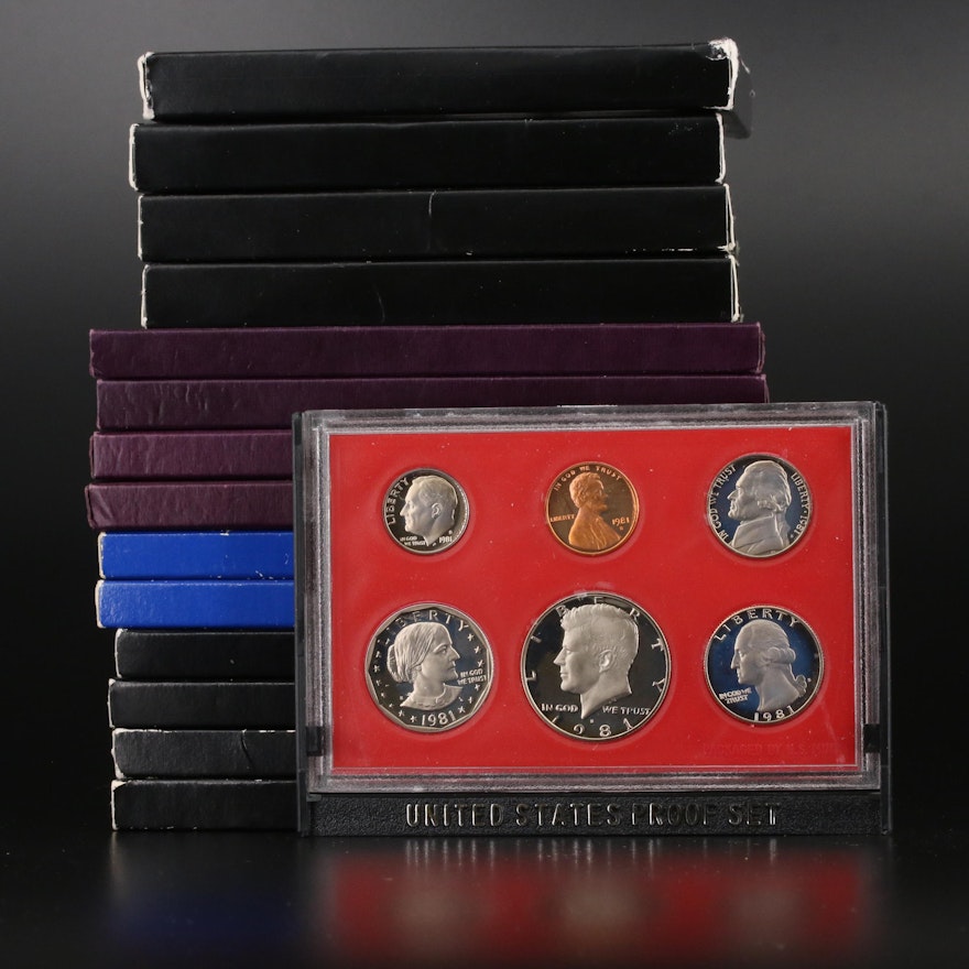 Fourteen U.S. Mint Proof Sets