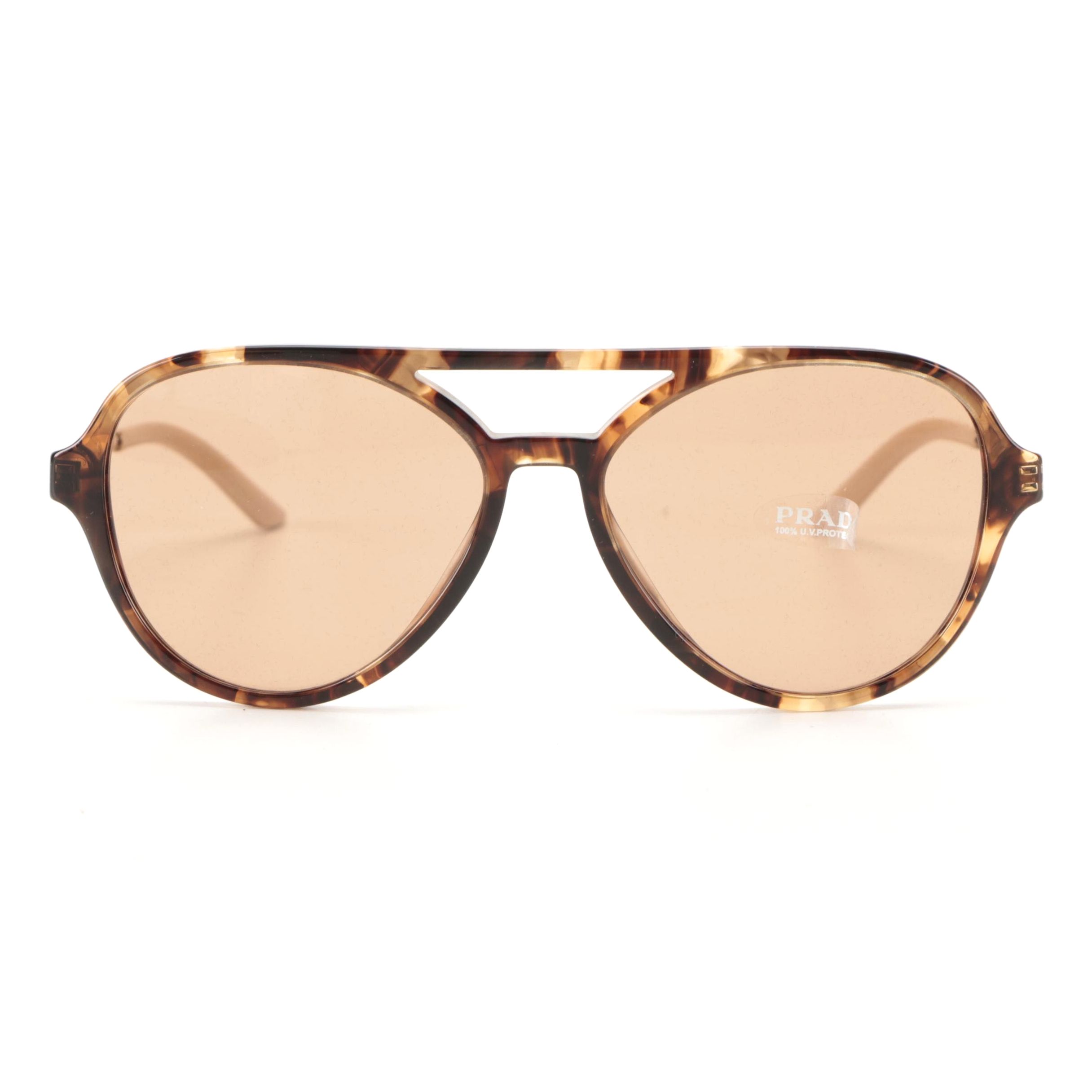 Prada SPR13W Aviator Sunglasses with Case and Box