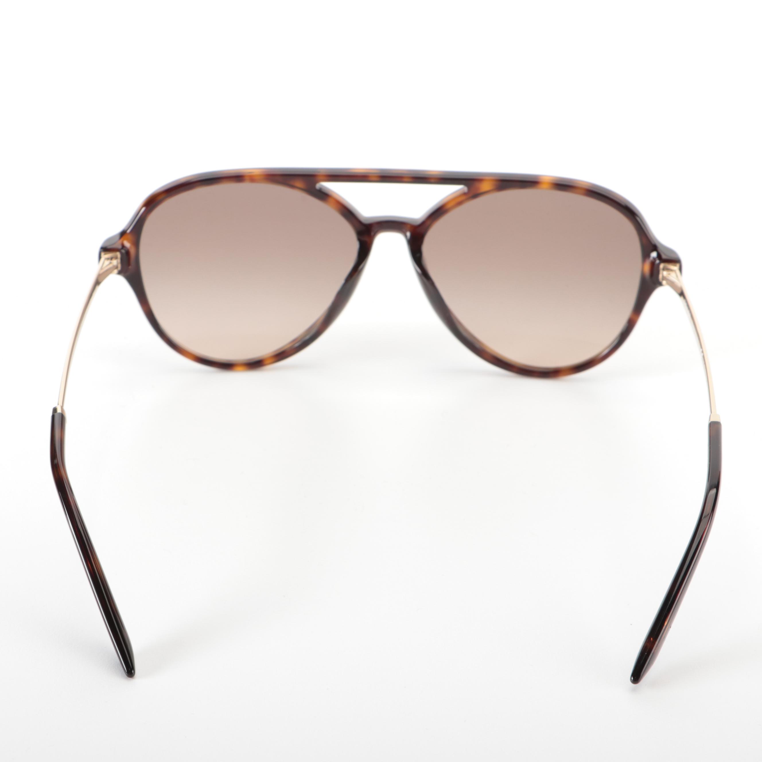 Prada SPR 13W-F Aviator Style Sunglasses with Case