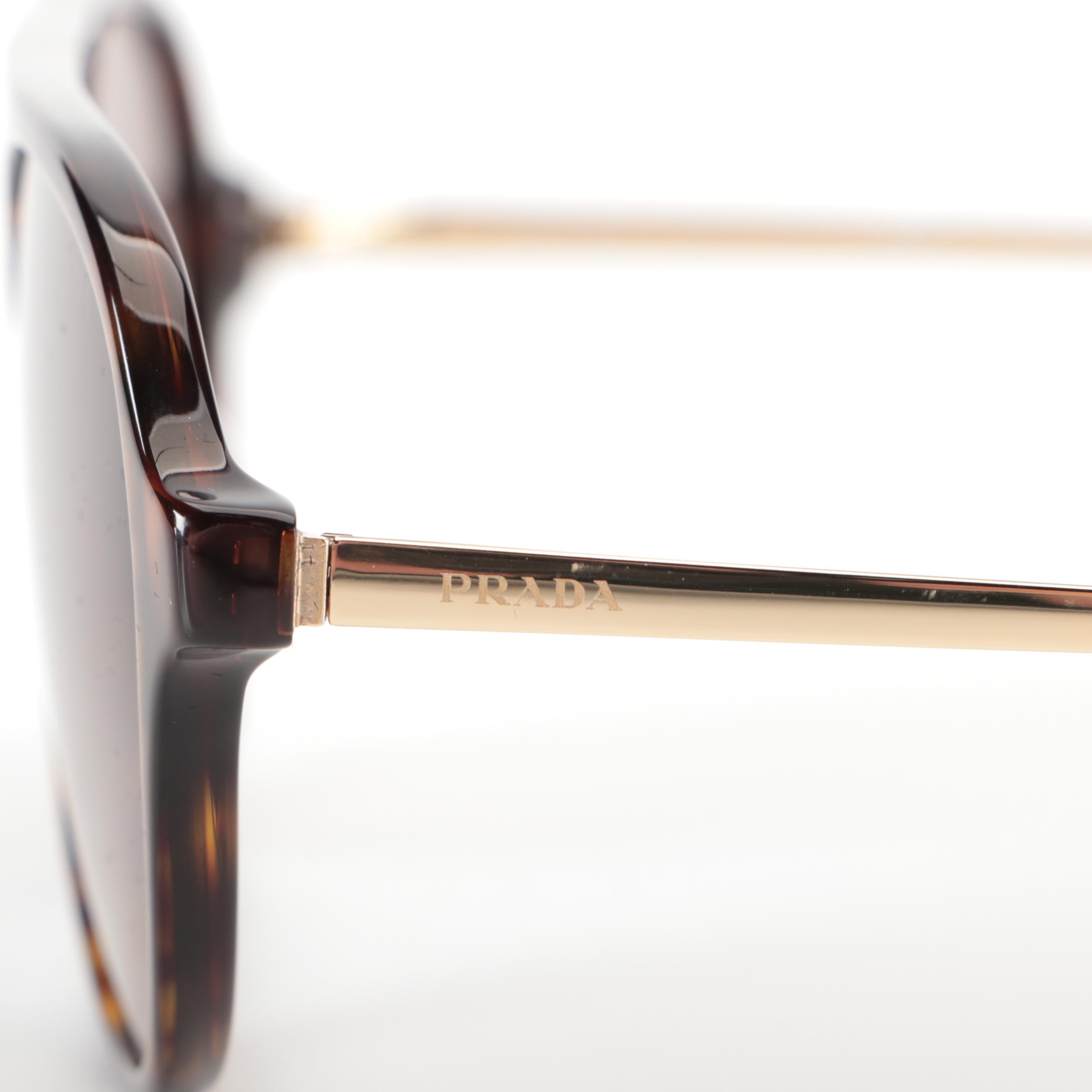 Prada SPR 13W-F Aviator Style Sunglasses with Case