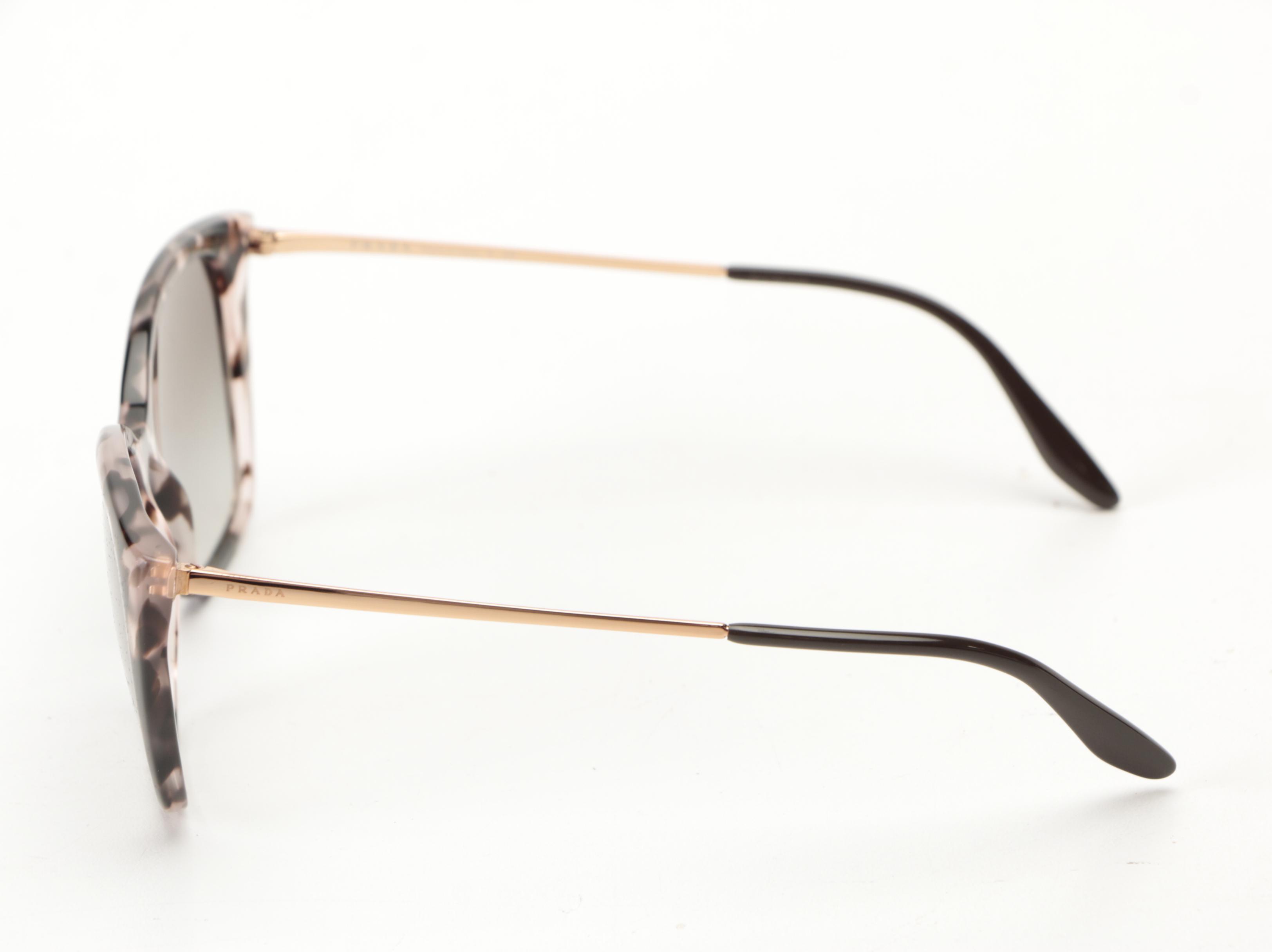 Prada SPR12X Modified Cat Eye Sunglasses with Case and Box