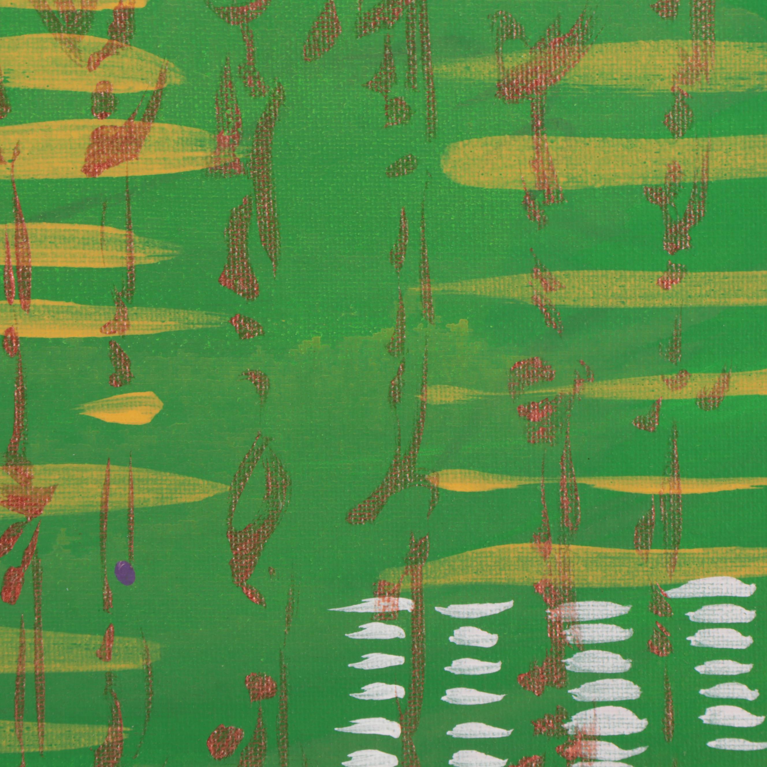 Parvaneh Torkamani Acrylic Painting "Mystical Calculations"