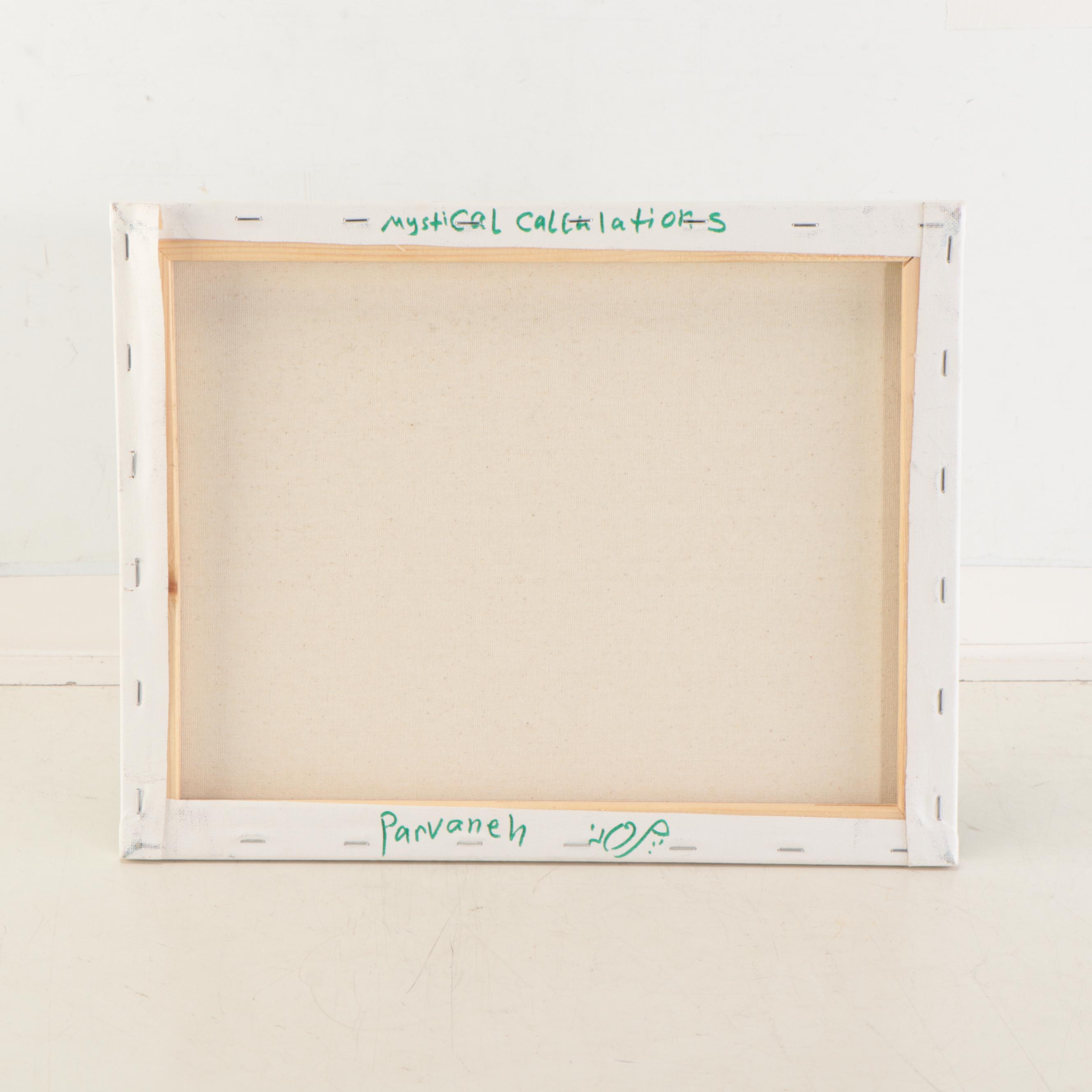 Parvaneh Torkamani Acrylic Painting "Mystical Calculations"