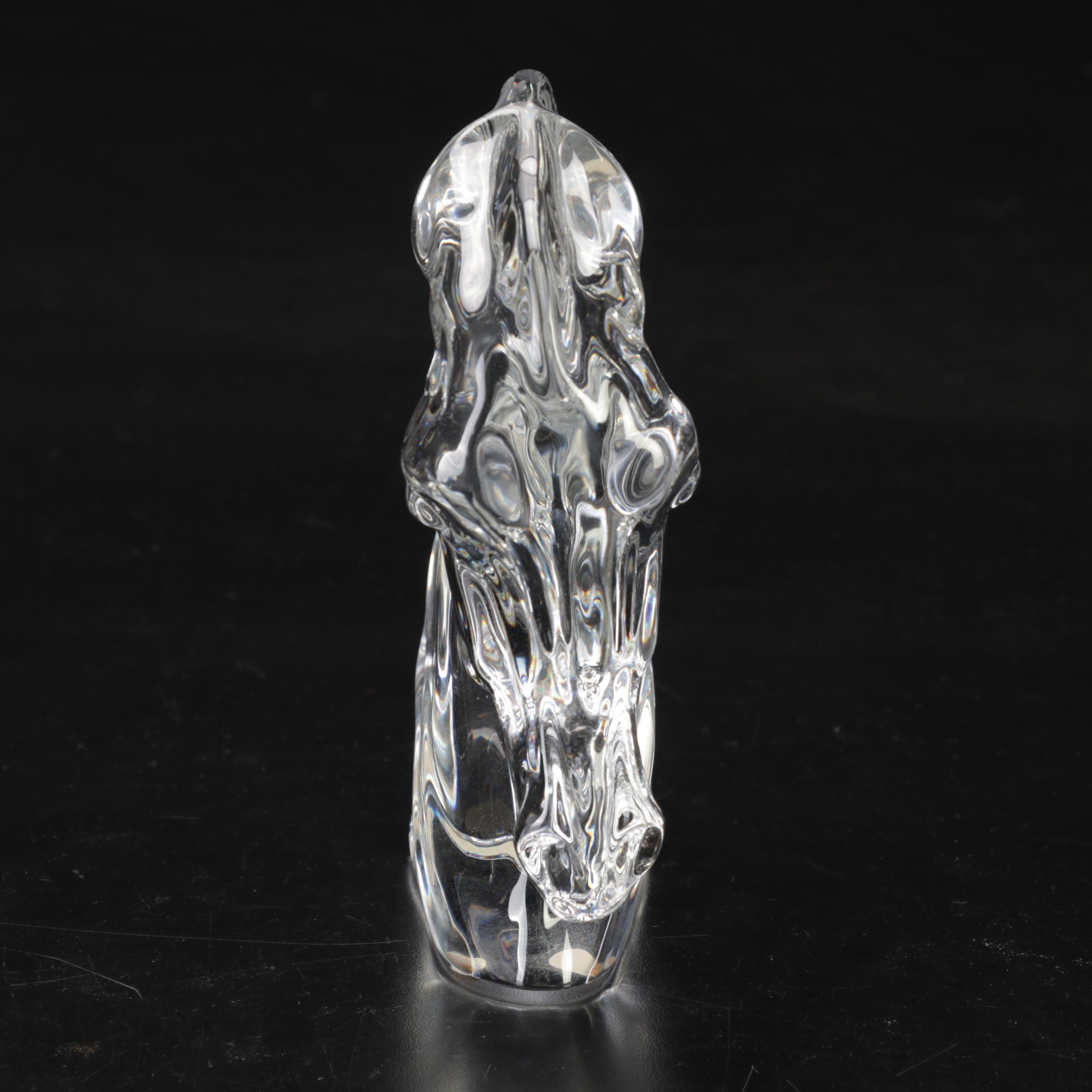 Tauni de Lesseps for Baccarat "Horse's Head" Crystal Figurine