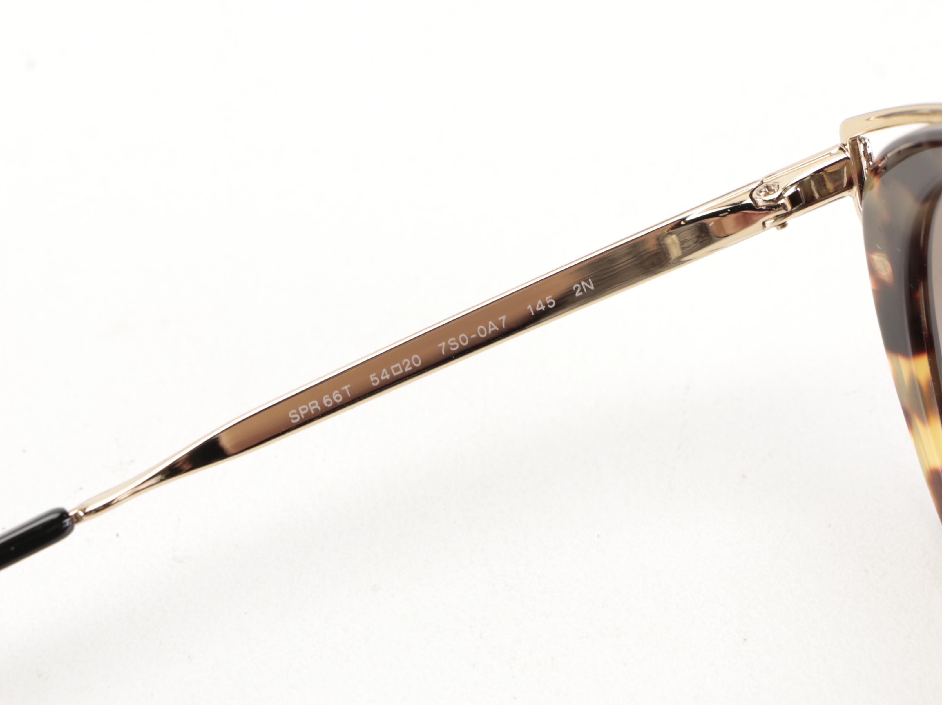 Prada SPR66T Modified Cat Eye Sunglasses with Case and Box