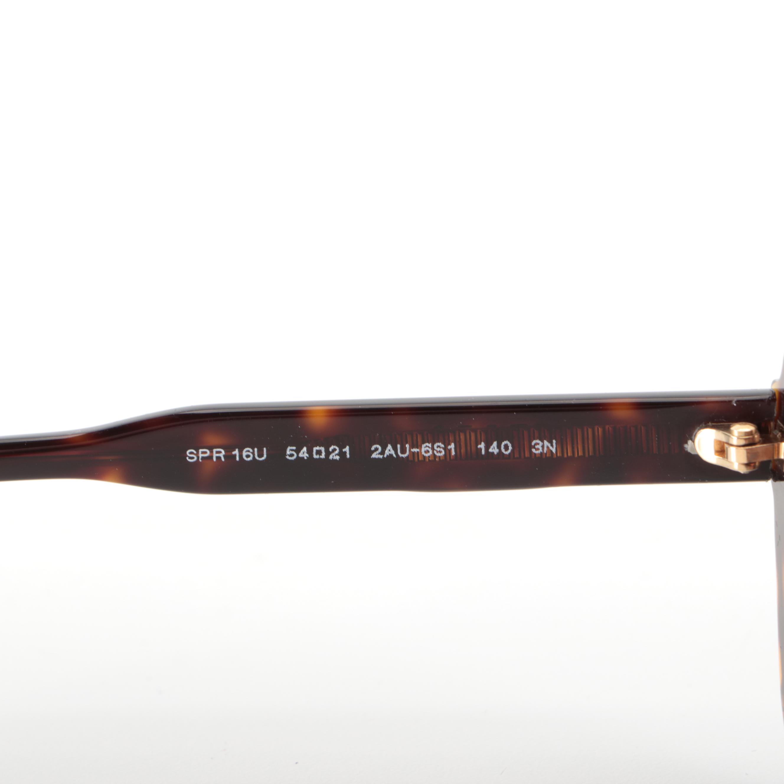 Prada SPR16U Dark Havana Sunglasses with Case and Box