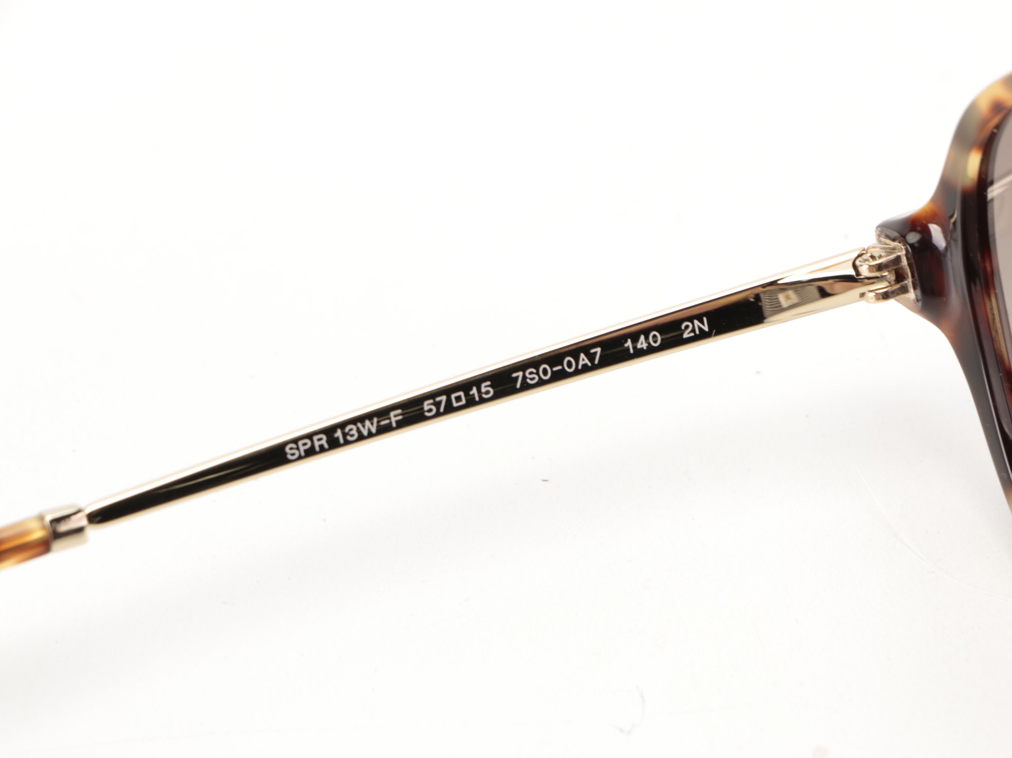 Prada SPR13W-F Havana Pilot Sunglasses with Case and Box