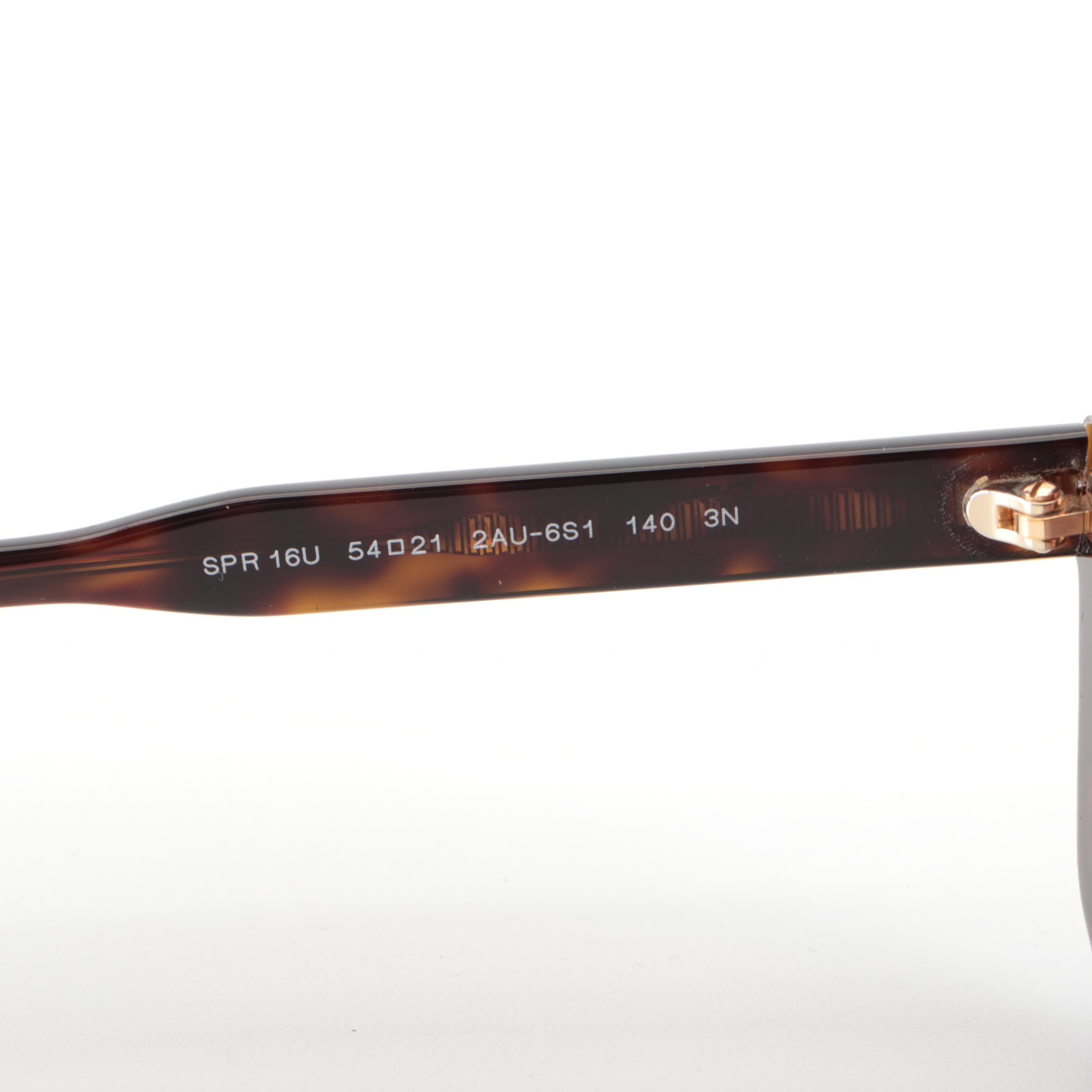 Prada SPR16U Dark Havana Sunglasses with Case and Box