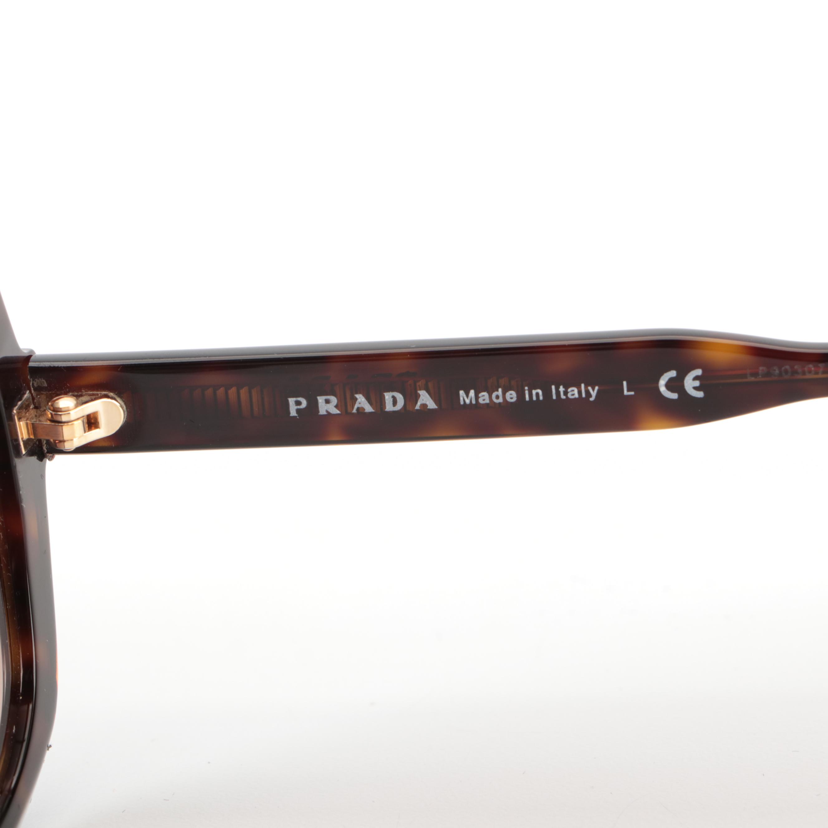 Prada SPR16U Dark Havana Sunglasses with Case and Box