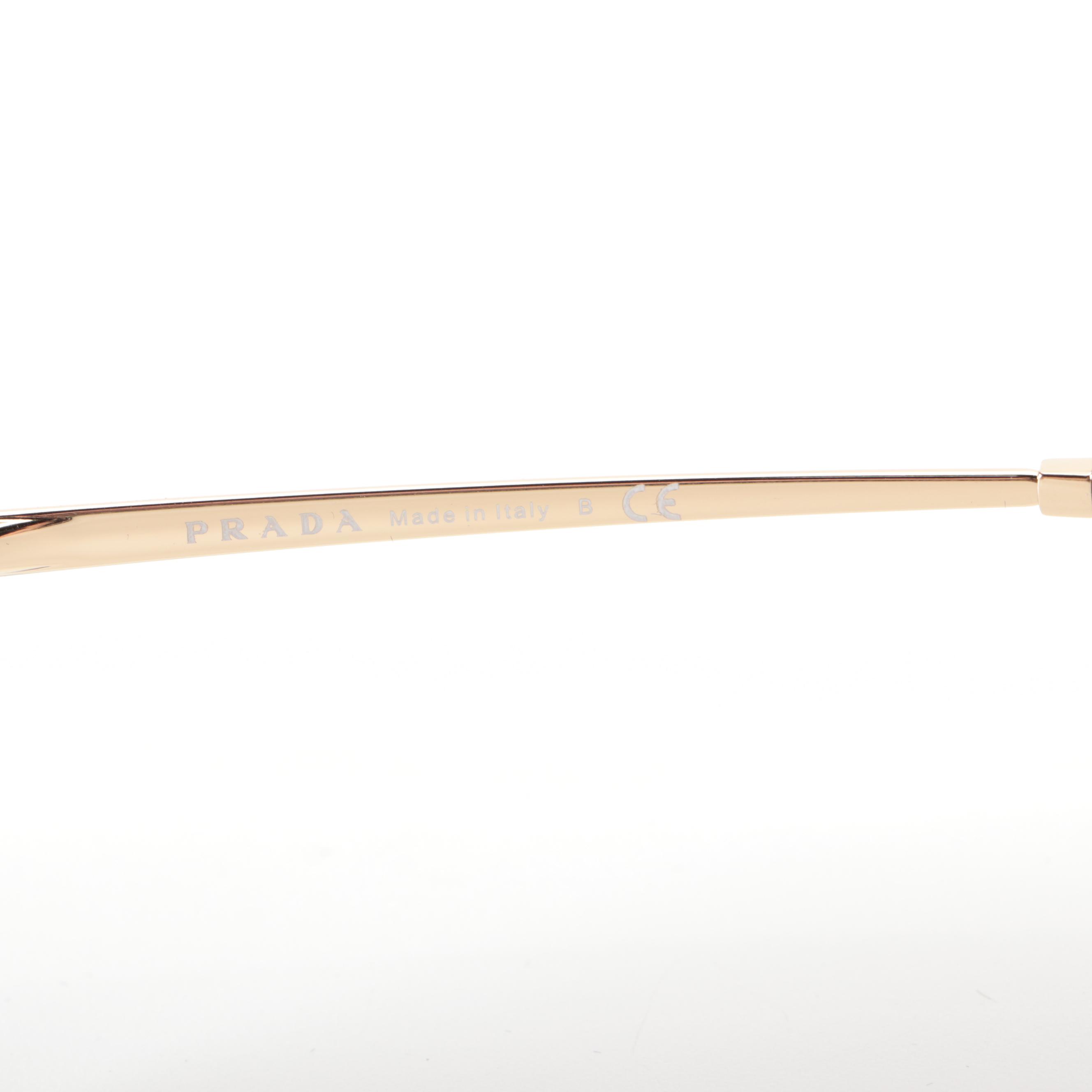 Prada SPR13W-F Havana Pilot Sunglasses with Case and Box