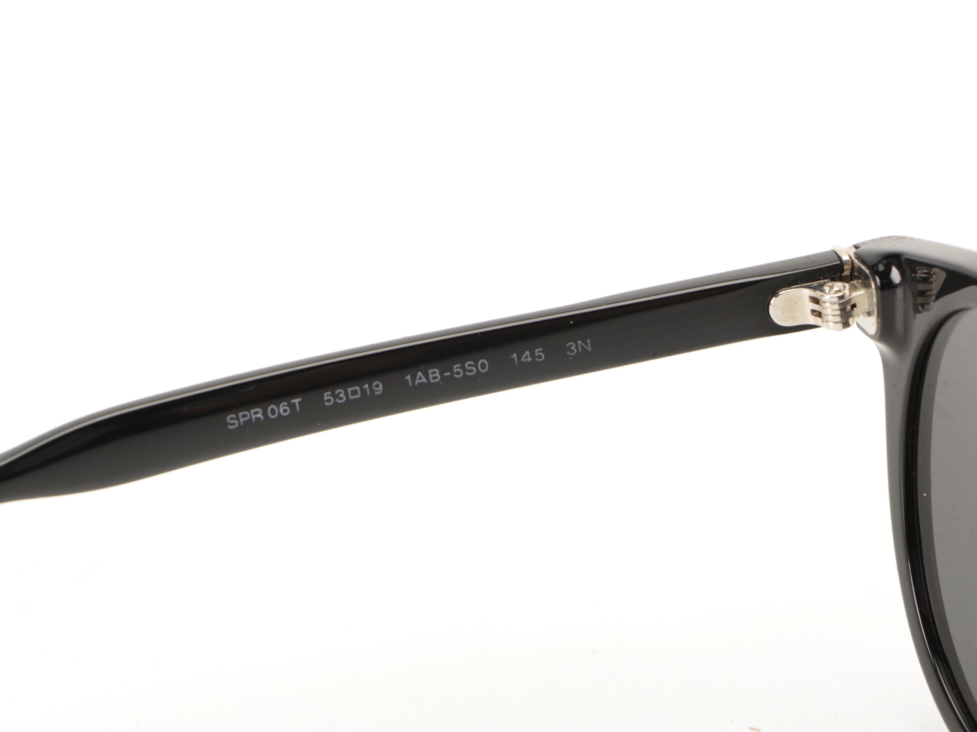 Prada SPR06T Glossy Black Sunglasses with Case and Box