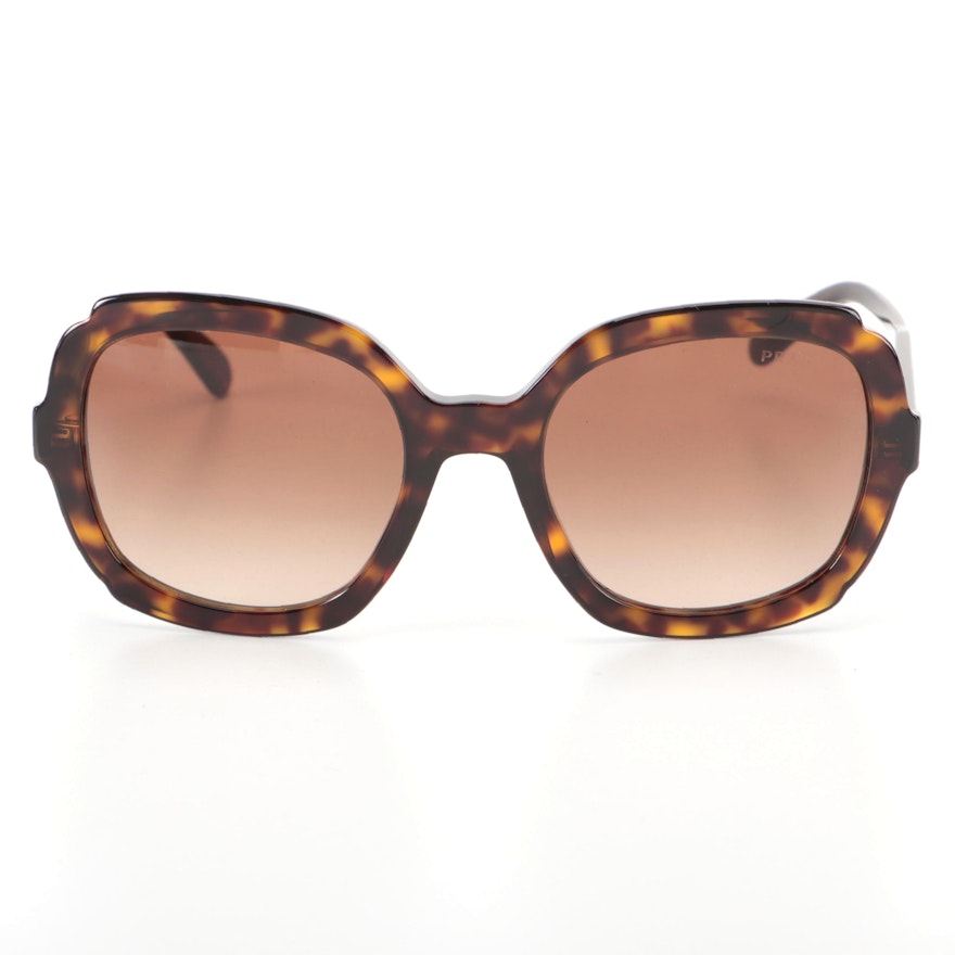 Prada SPR16U Dark Havana Sunglasses with Case and Box