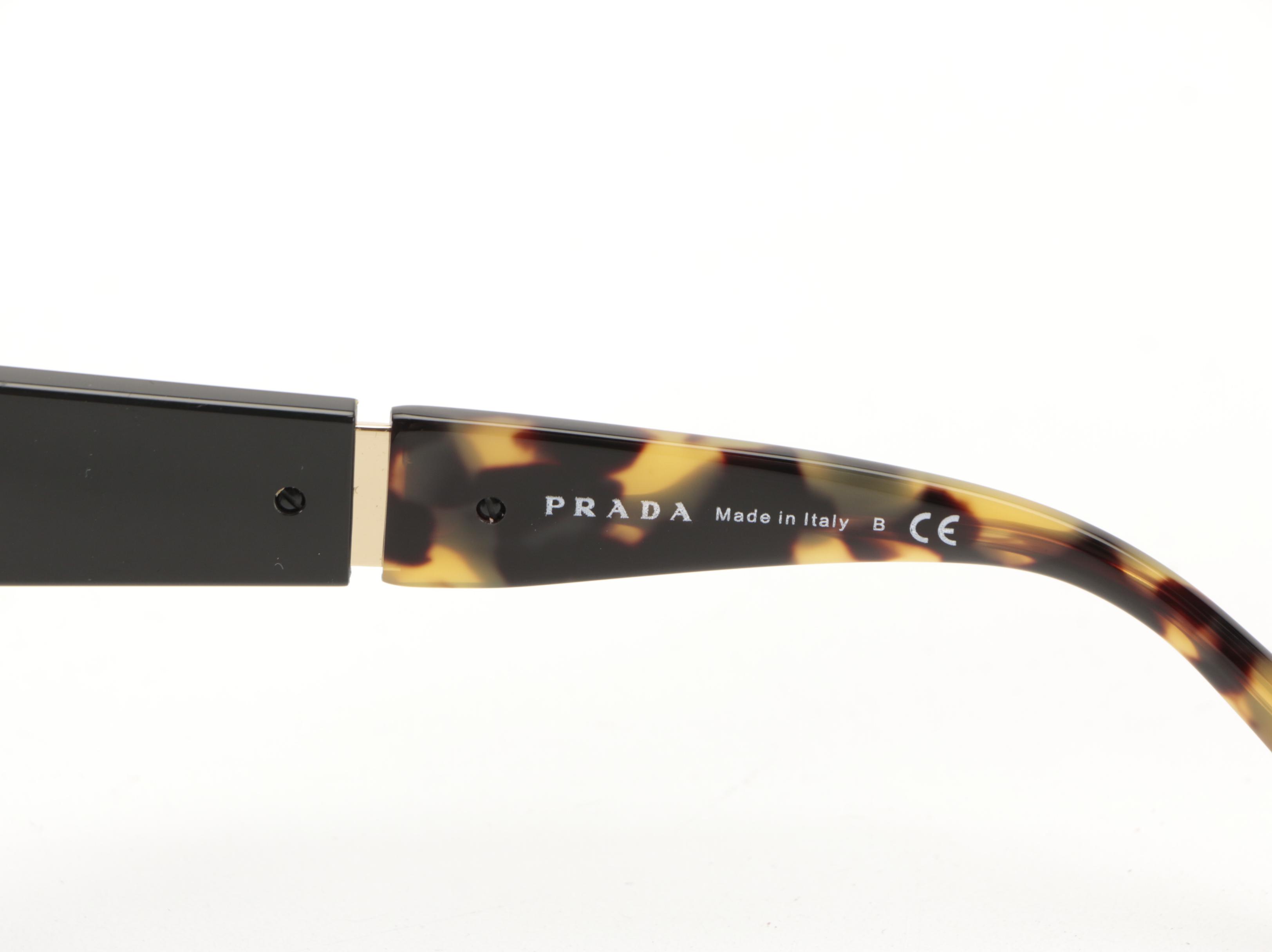 Prada SPR03W-F Modified Cat Eye Sunglasses with Case and Box