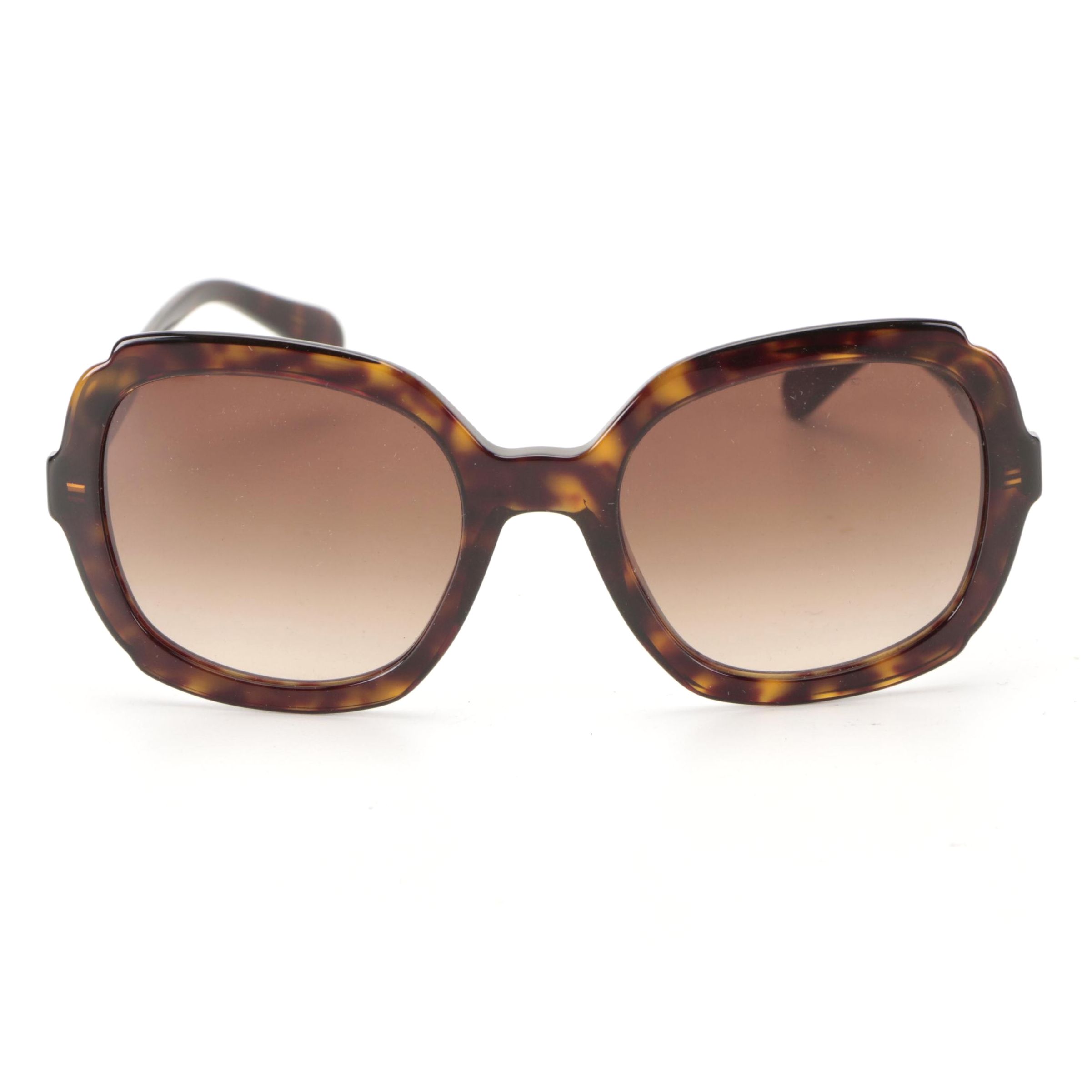 Prada SPR16U Dark Havana Sunglasses with Case and Box