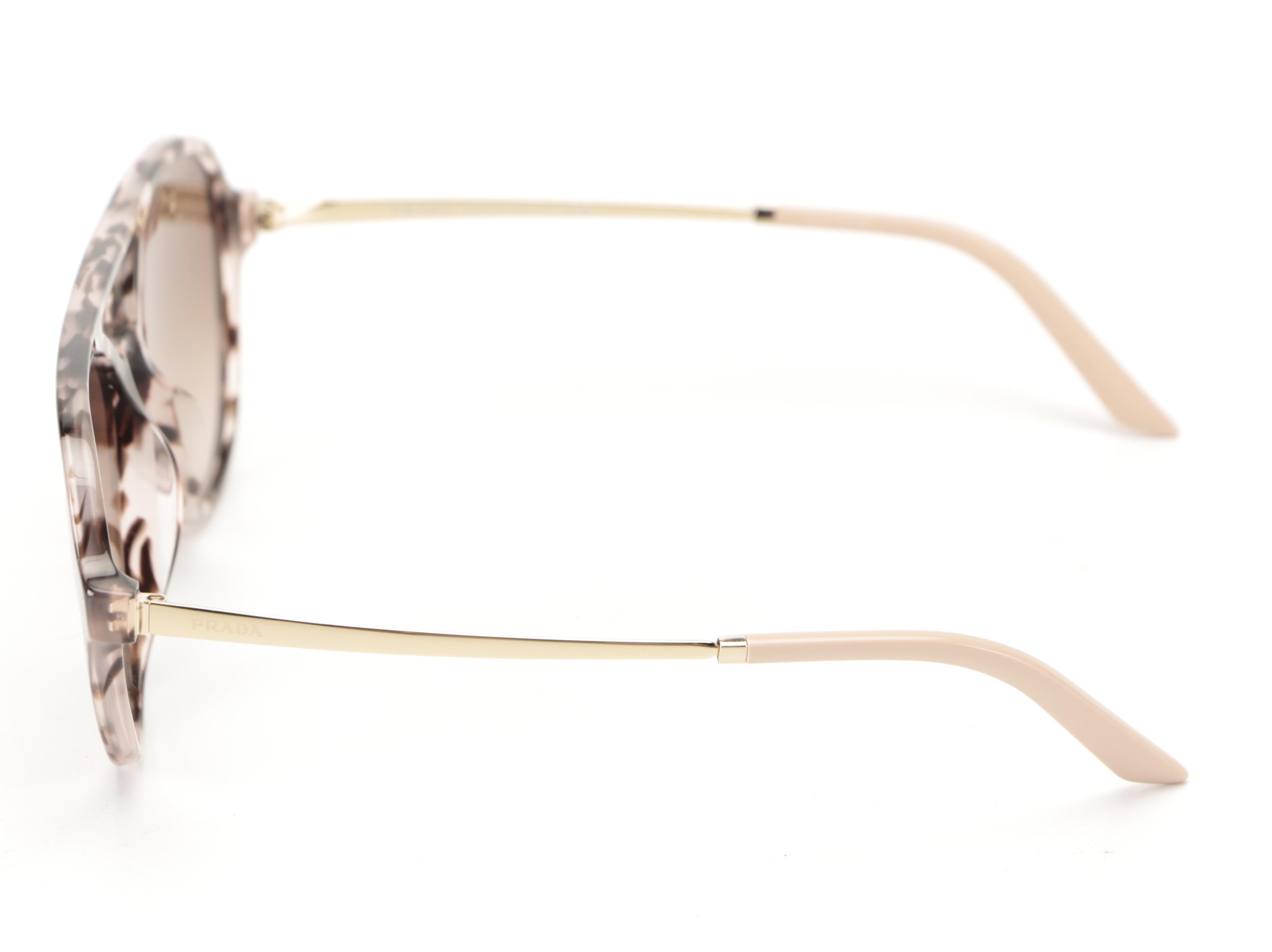 Prada SPR13W-F Aviator Sunglasses with Case and Box