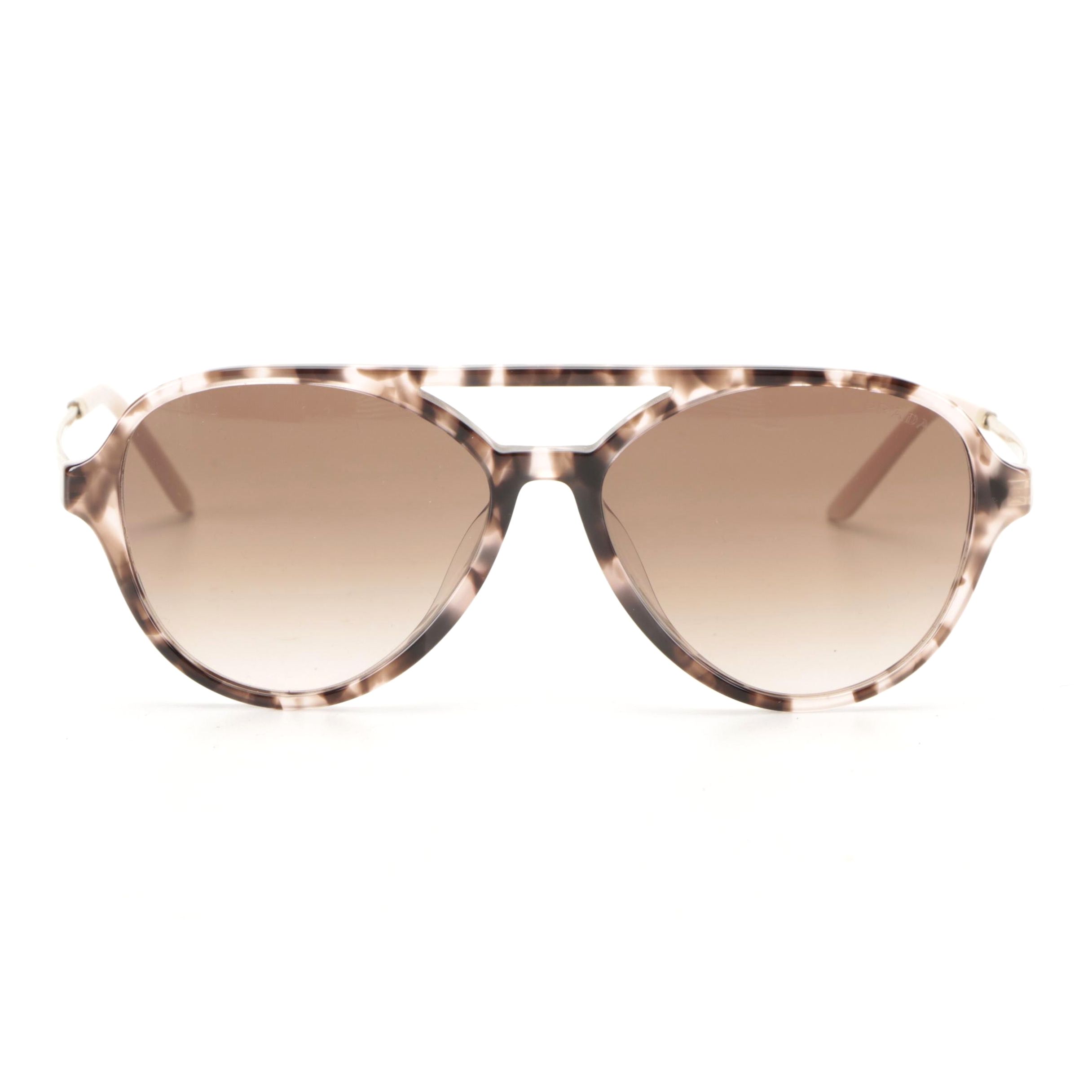 Prada SPR13W-F Aviator Sunglasses with Case and Box