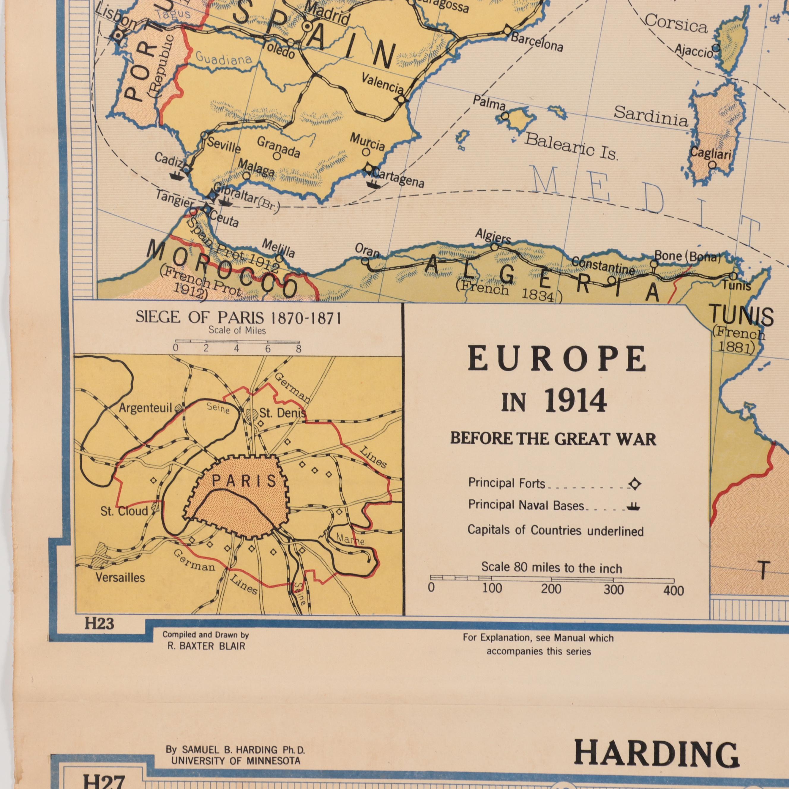Denoyer-Geppert Co. School Map of Europe, 1928–1929