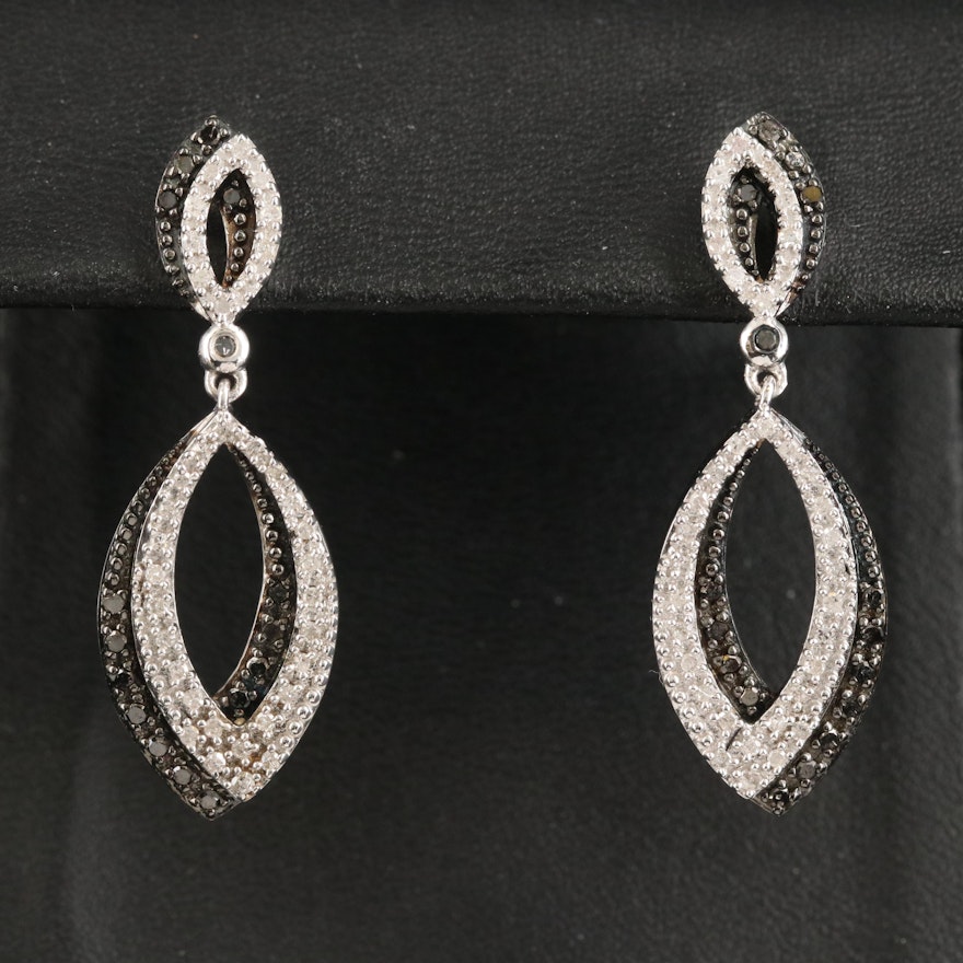 Sterling 0.52 CTW Diamond Earrings