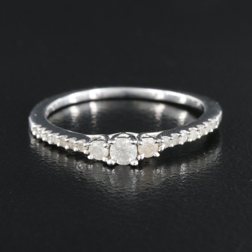 Sterling Diamond Trellis Ring