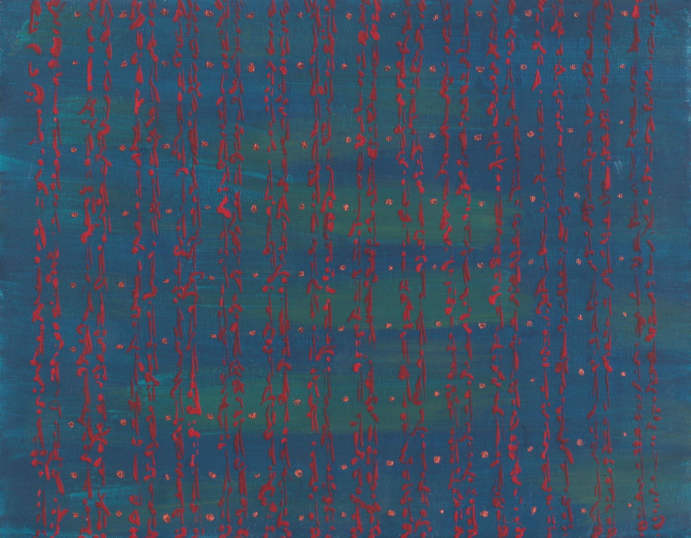 Parvaneh Torkamani Acrylic Painting "A Crime of Beauty"