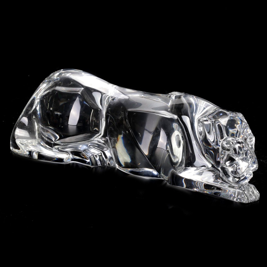 Baccarat "Stalking Panther" Crystal Figurine