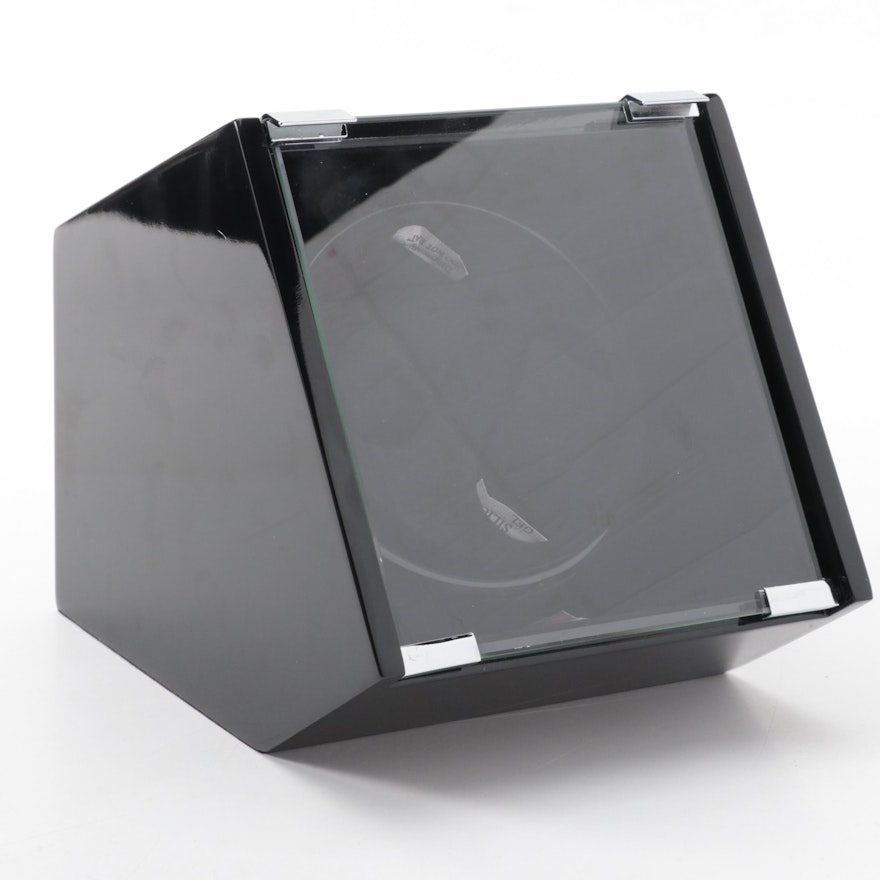 Rotations Black High Gloss Finish Double Watch Winder