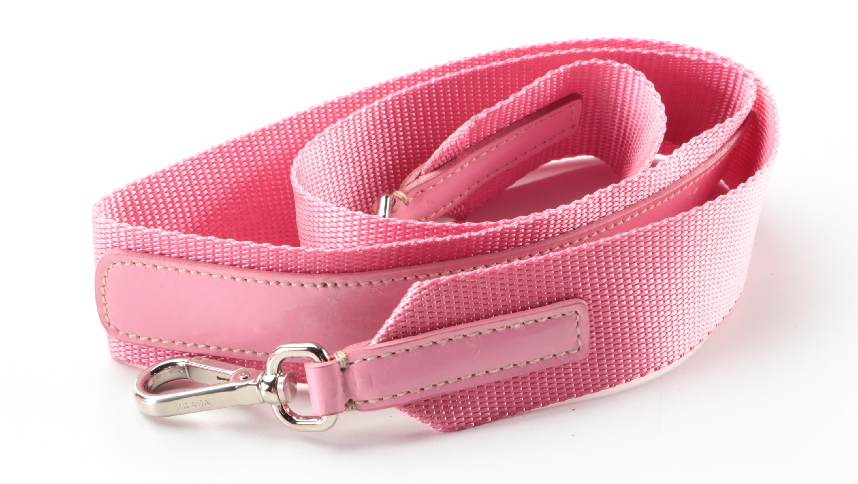 Prada Shoulder Bag in Pink Nylon and Leather