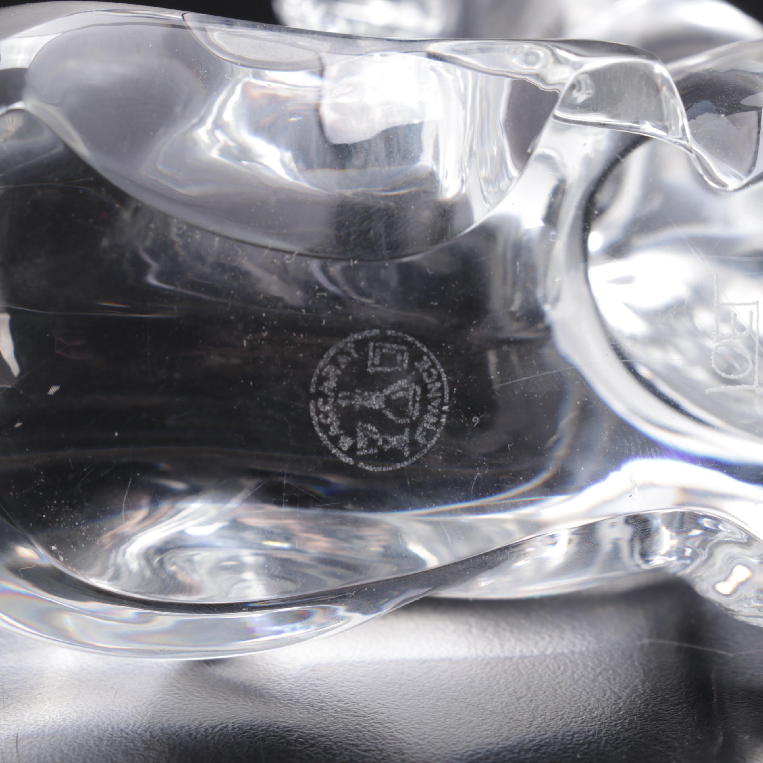 Baccarat Crystal and Daum Glass Gazelle Figurines