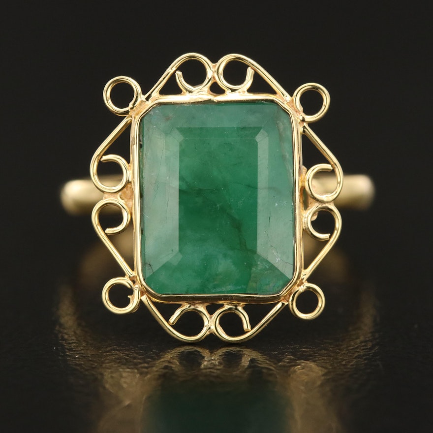 14K 3.59 CT Emerald Ring