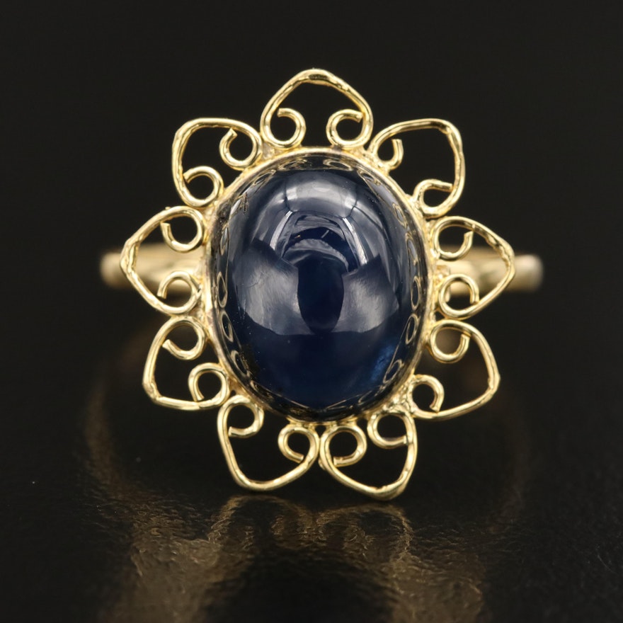 14K Sapphire Ring