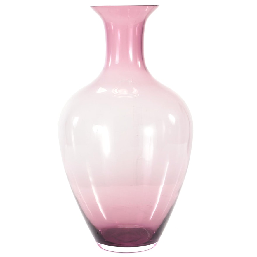 DK Living Contemporary Amethyst Glass Floor Vase