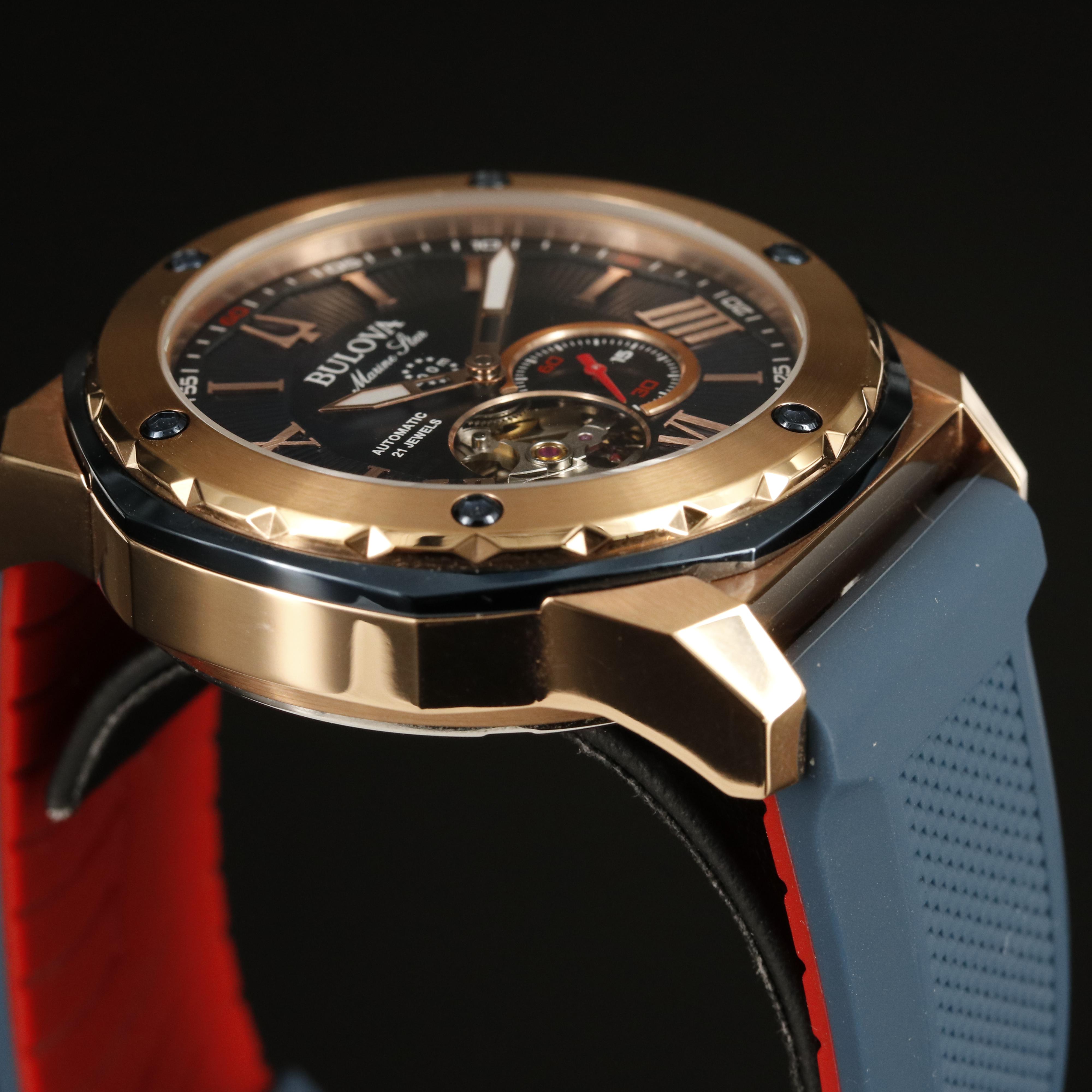 Bulova Marine Star Rose Gold Tone Watch