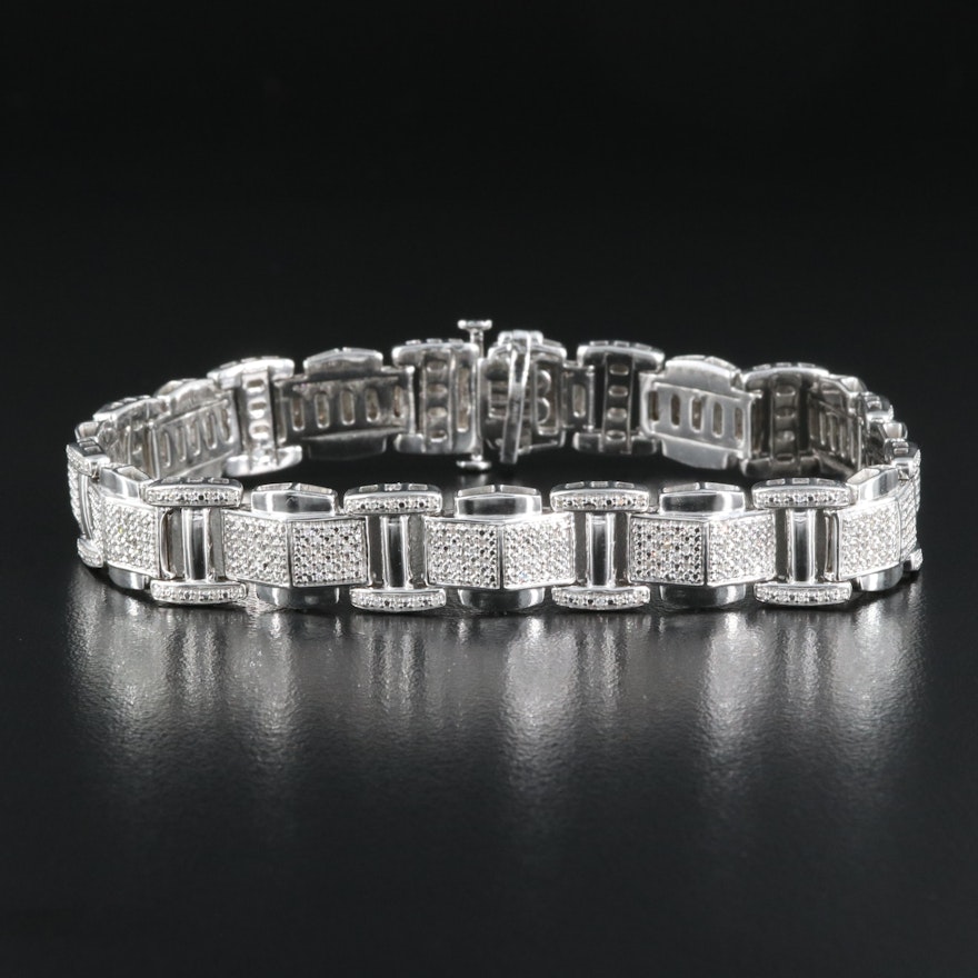 Sterling 1.20 CTW Diamond Bracelet