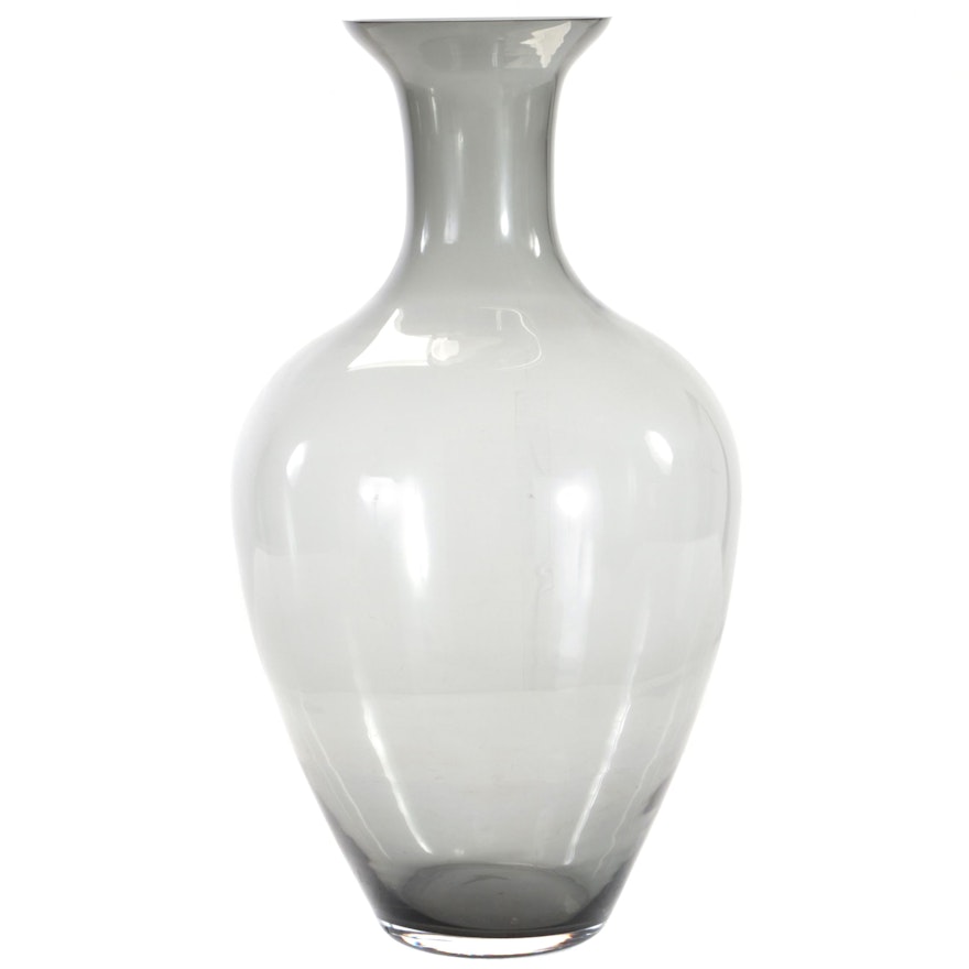 DK Living Contemporary Smoked Glass Floor Vase