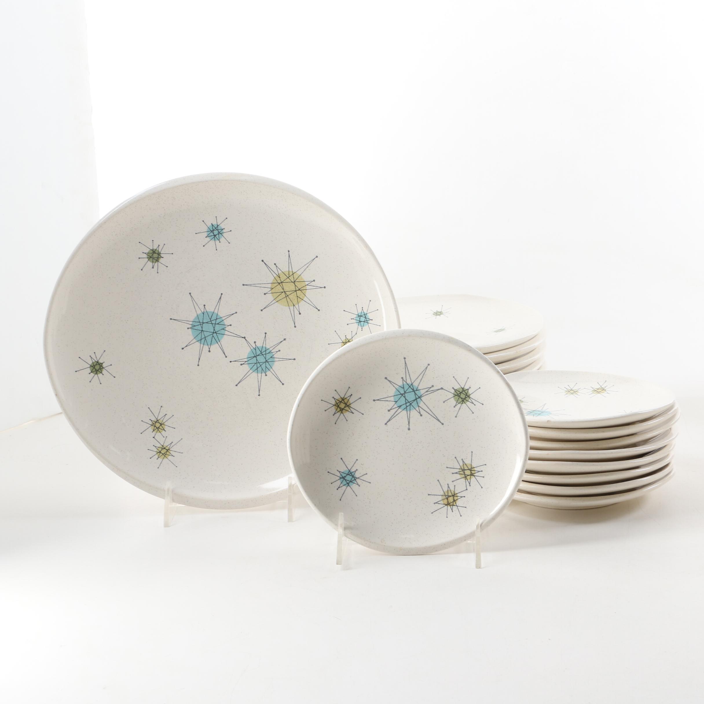 Franciscan "Starburst" Earthenware Dinnerware, Mid-20th Century