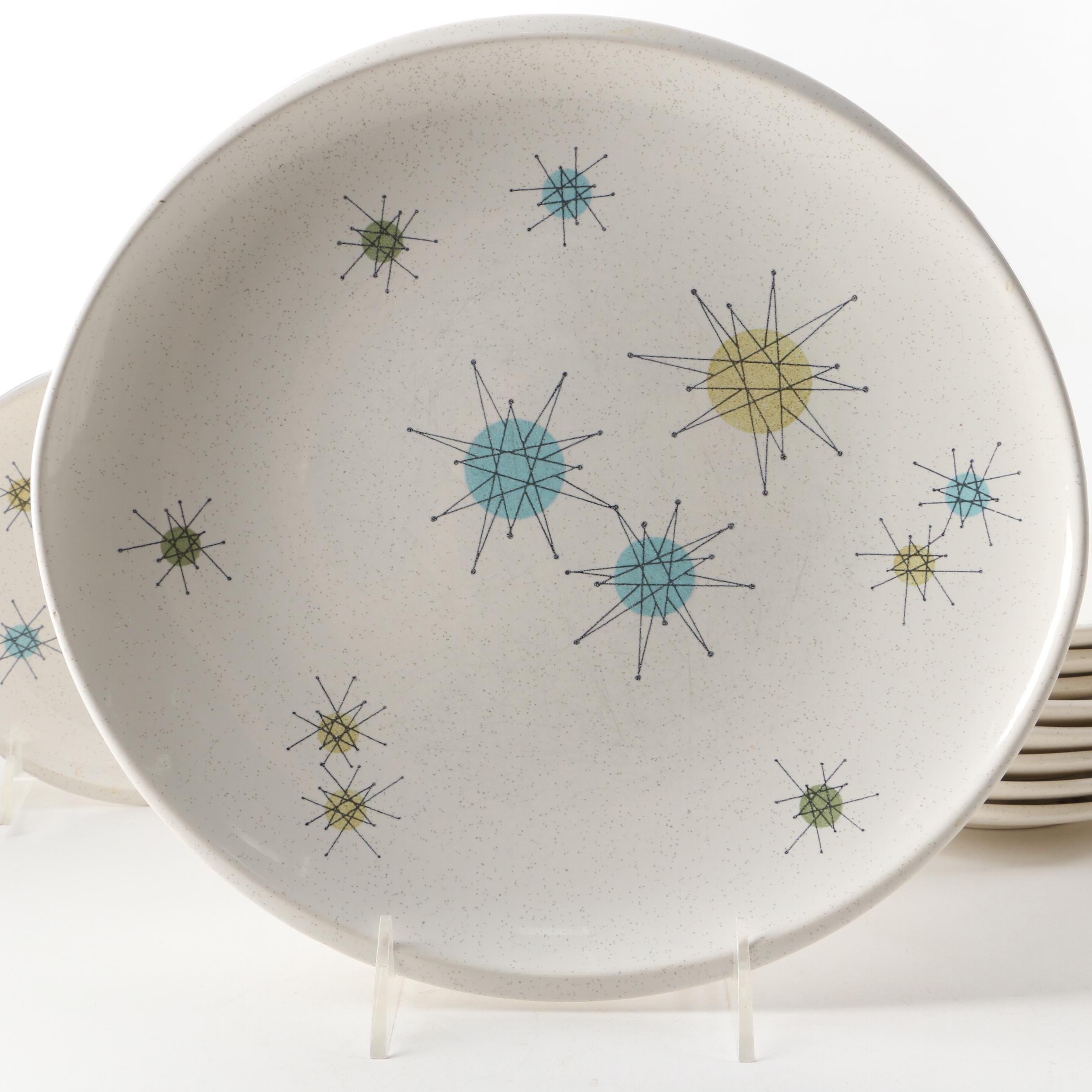 Franciscan "Starburst" Earthenware Dinnerware, Mid-20th Century