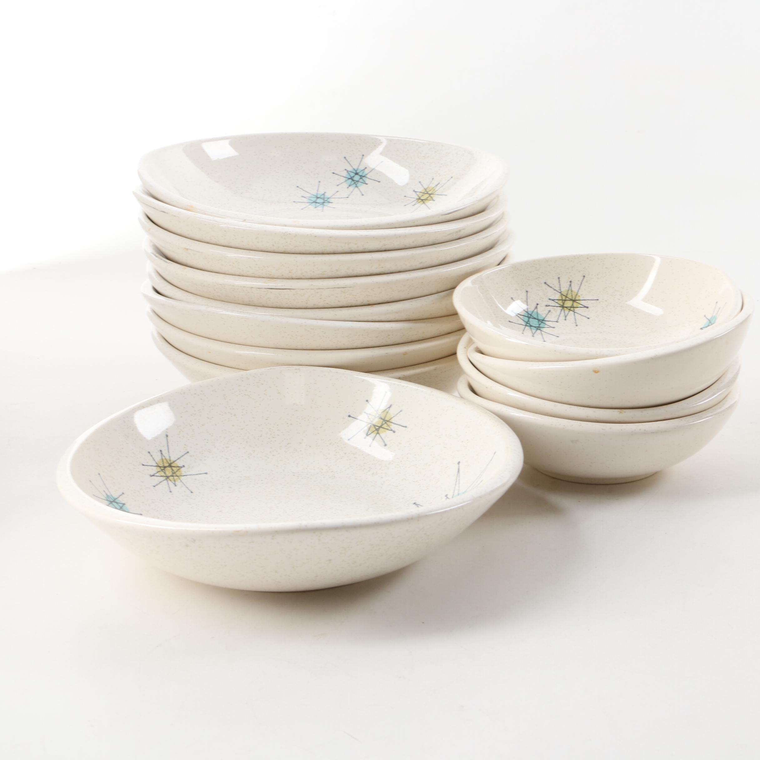 Franciscan "Starburst" Earthenware Dinnerware, Mid-20th Century