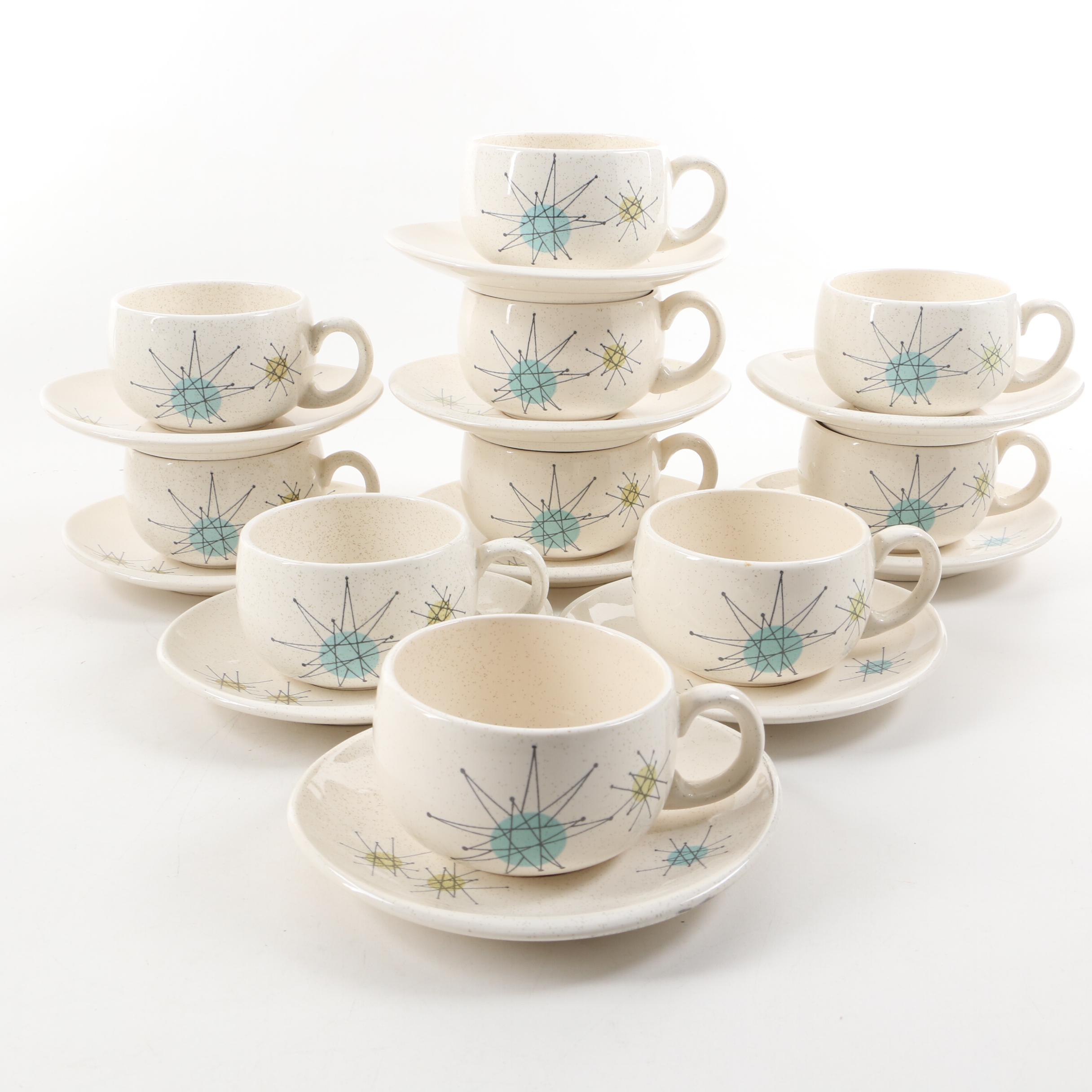 Franciscan "Starburst" Earthenware Dinnerware, Mid-20th Century