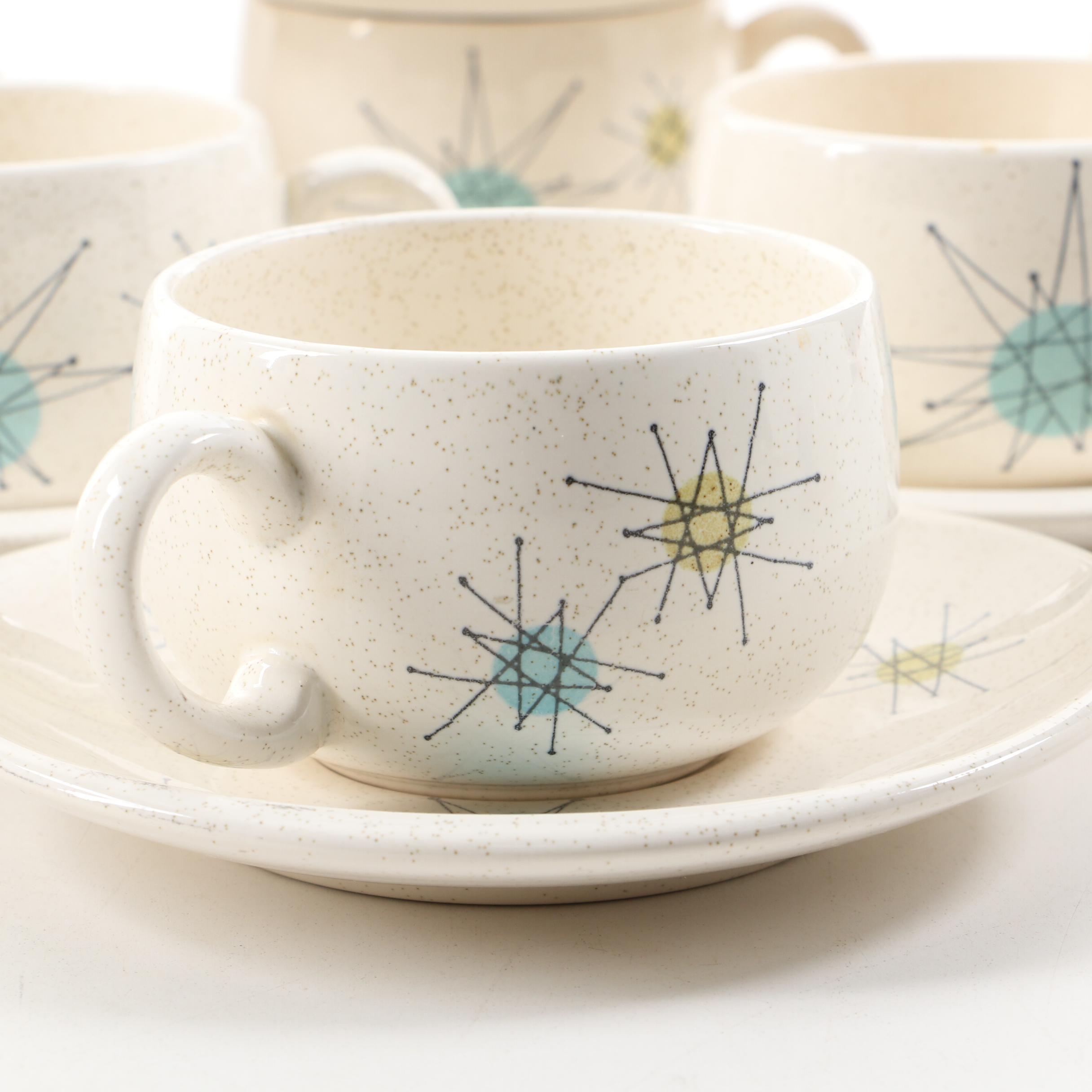 Franciscan "Starburst" Earthenware Dinnerware, Mid-20th Century