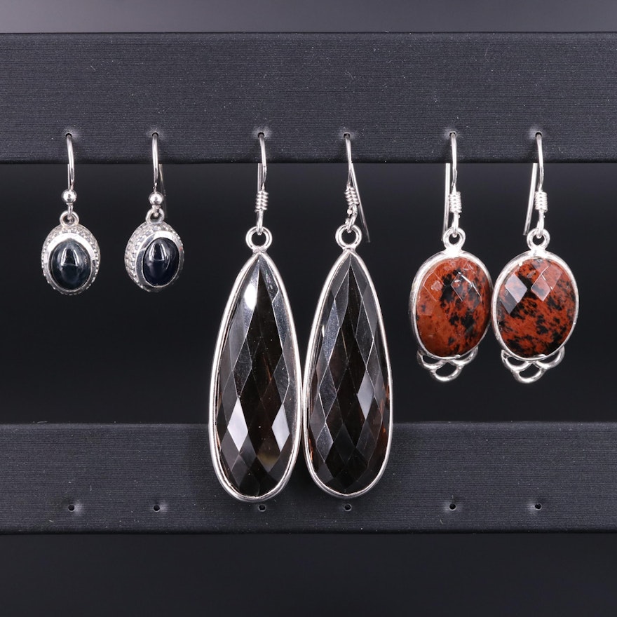 Sterling Silver Earring Collection Including Gemstones