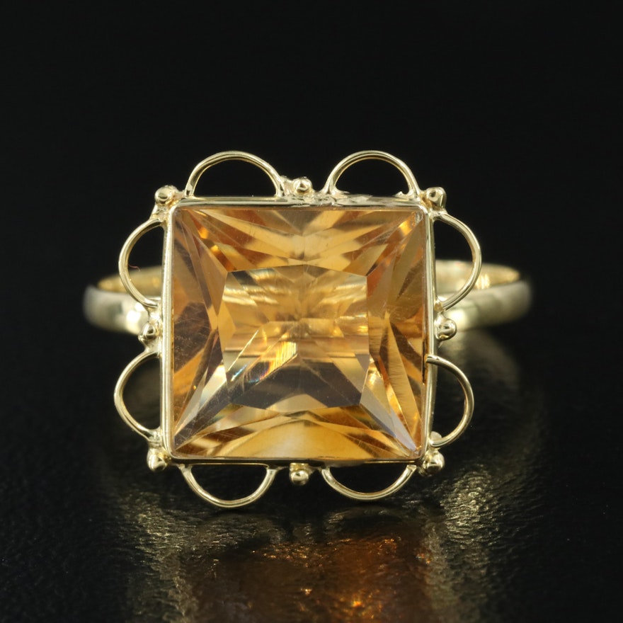 14K Citrine Ring