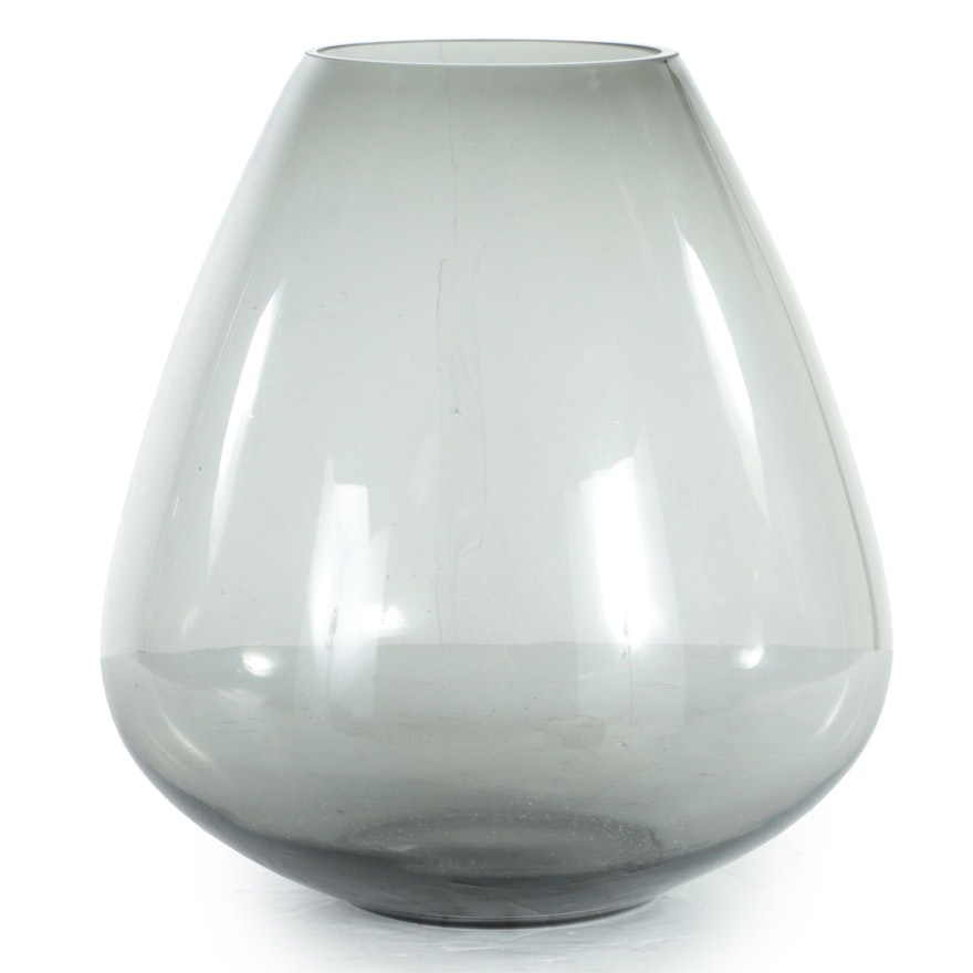 DK Living Contemporary Smoked Glass Floor Vase