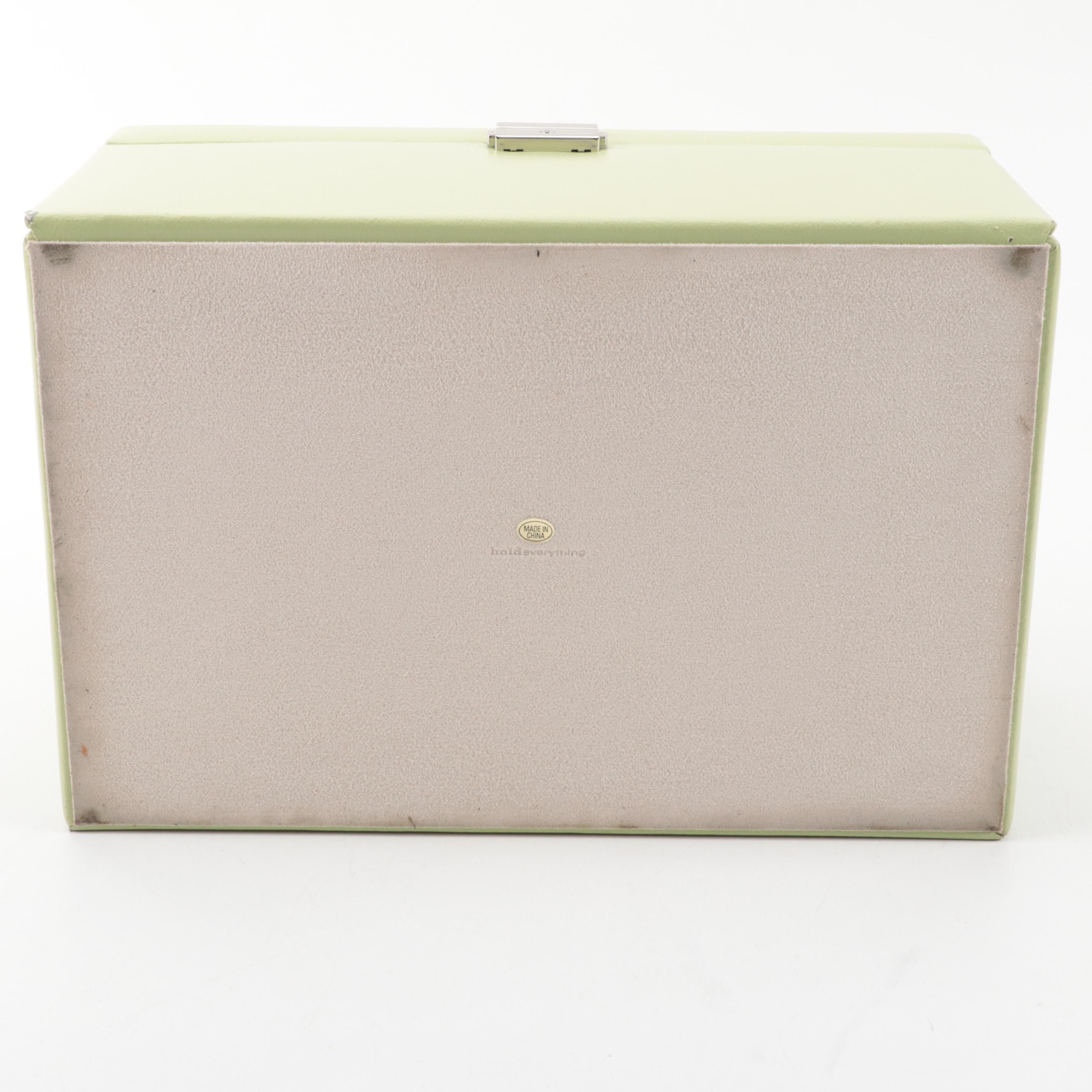 Williams Sonoma "Hold Everything" Pink and Green Jewelry Boxes